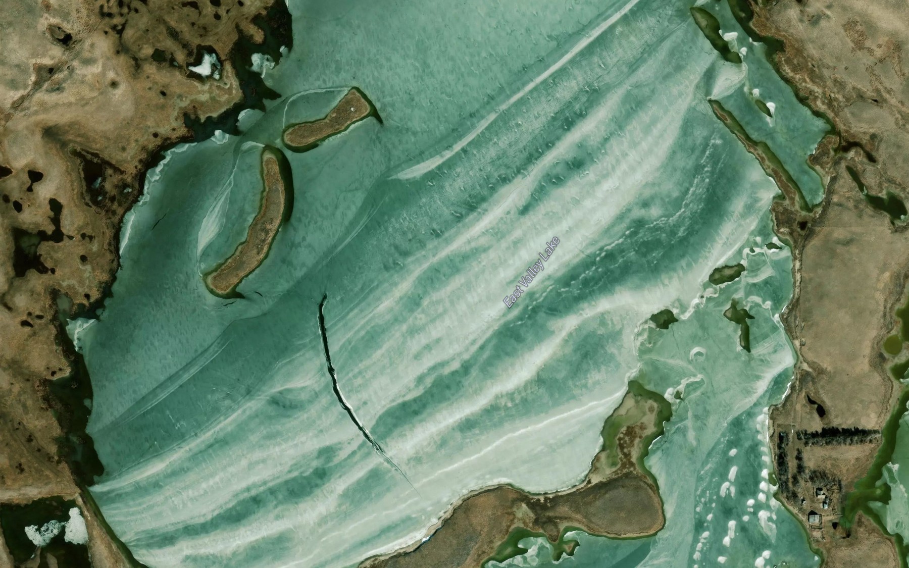 Satellite map of the East Valley Lake