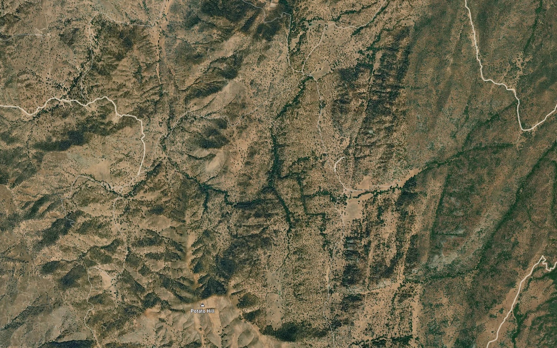 Satellite map of the Wells Creek