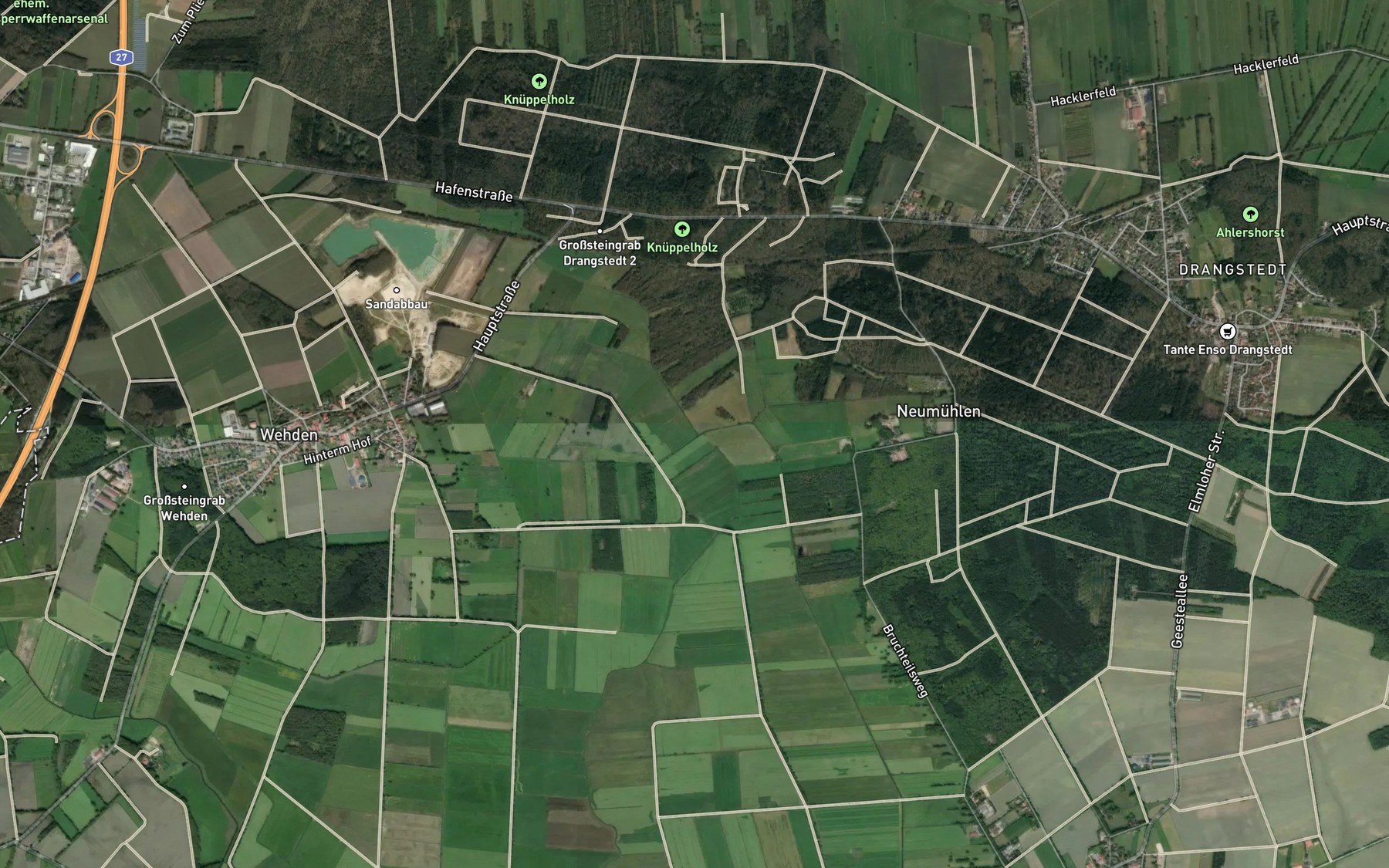 Satellite map of the Kattensteertbach