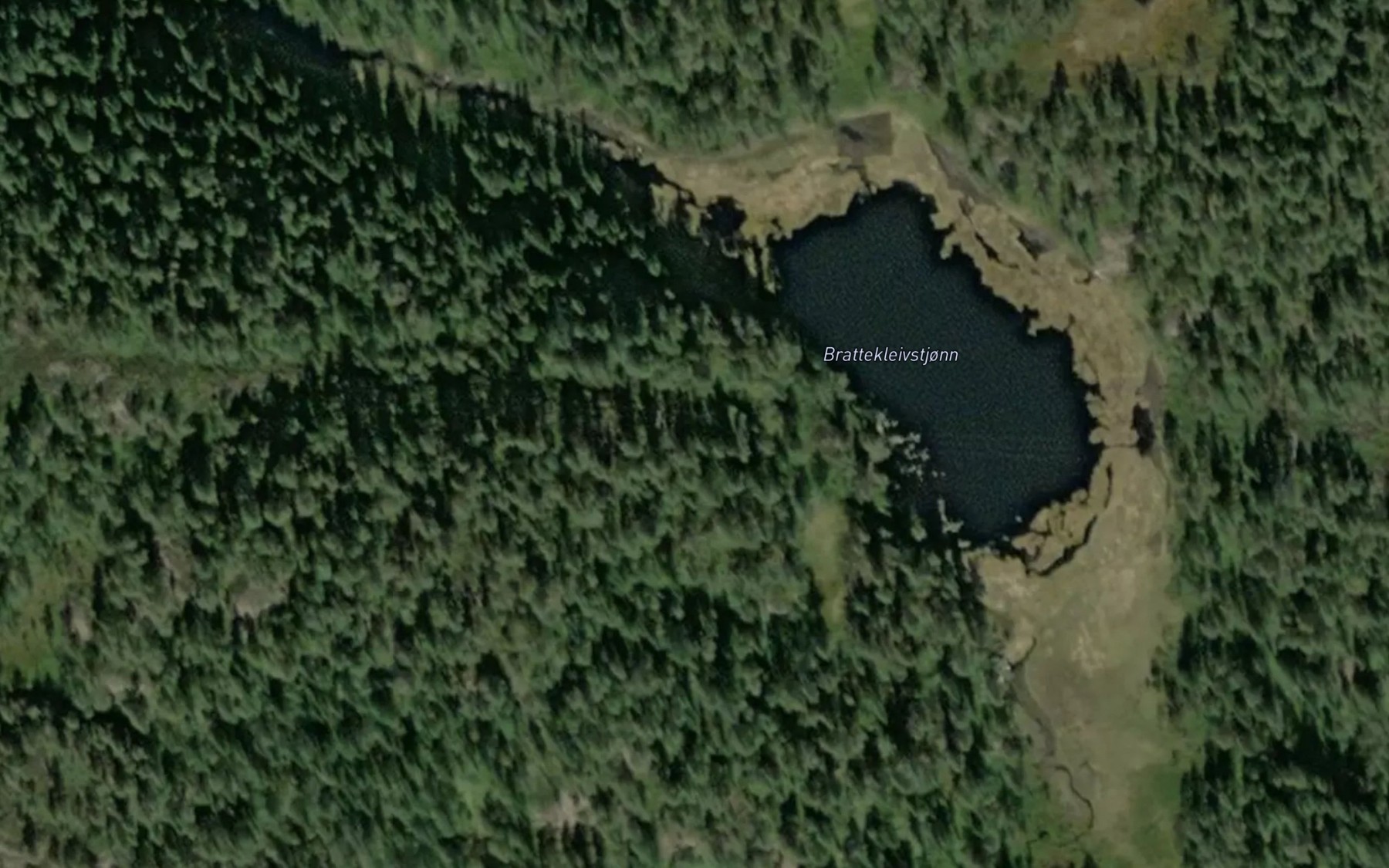 Satellite map of the Brattekleivtjorna
