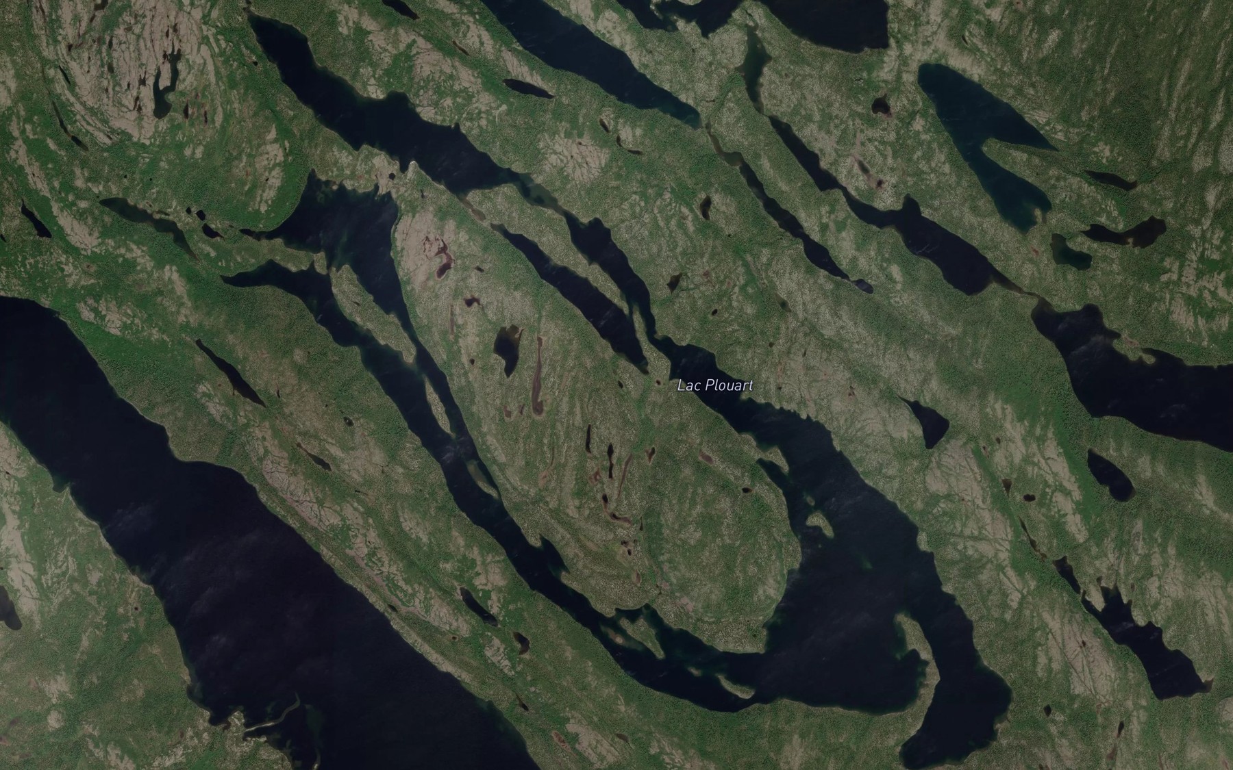 Satellite map of the Lac Plouart