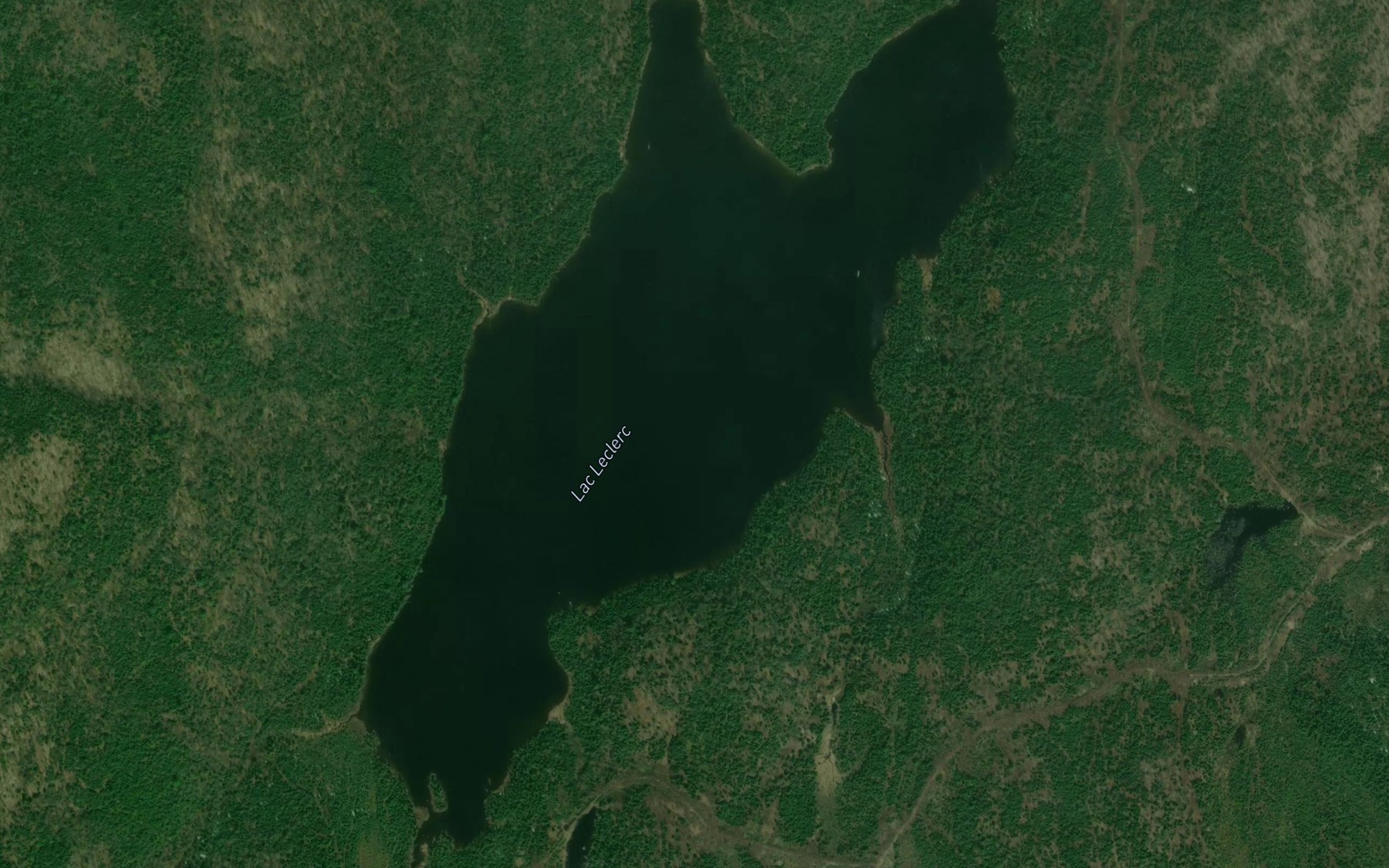 Satellite map of the Lac Leclerc