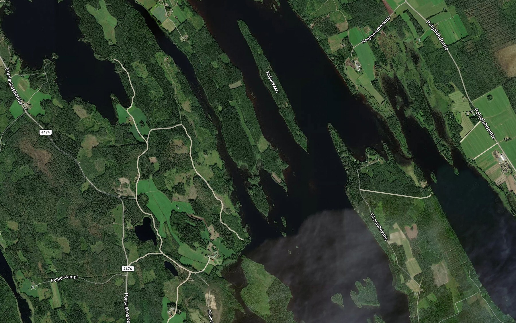 Satellite map of the Niemenhanka