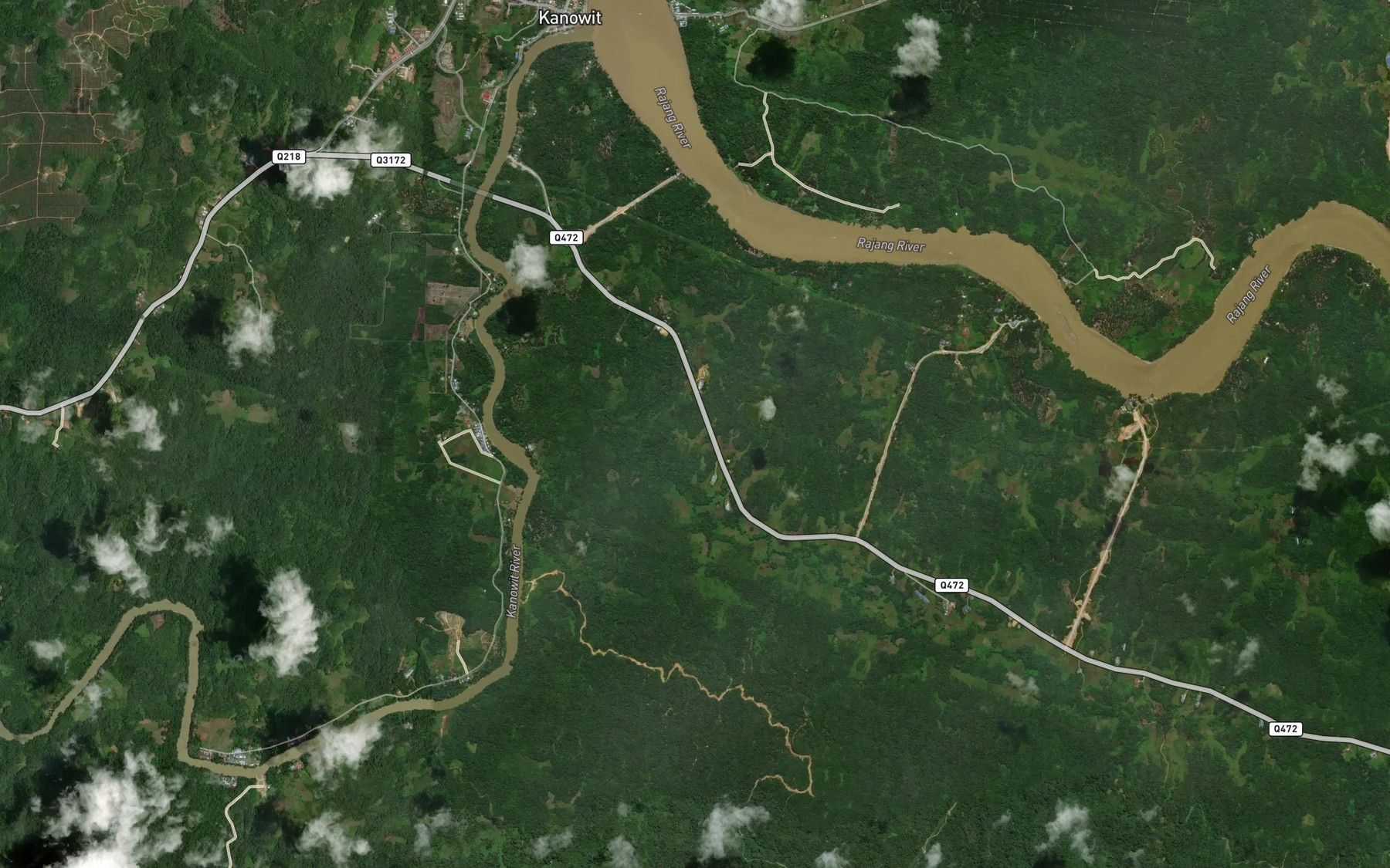 Satellite map of the Sungai Setapang