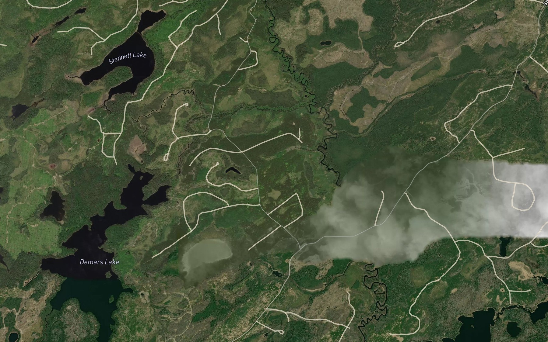 Satellite map of the Trumper Creek