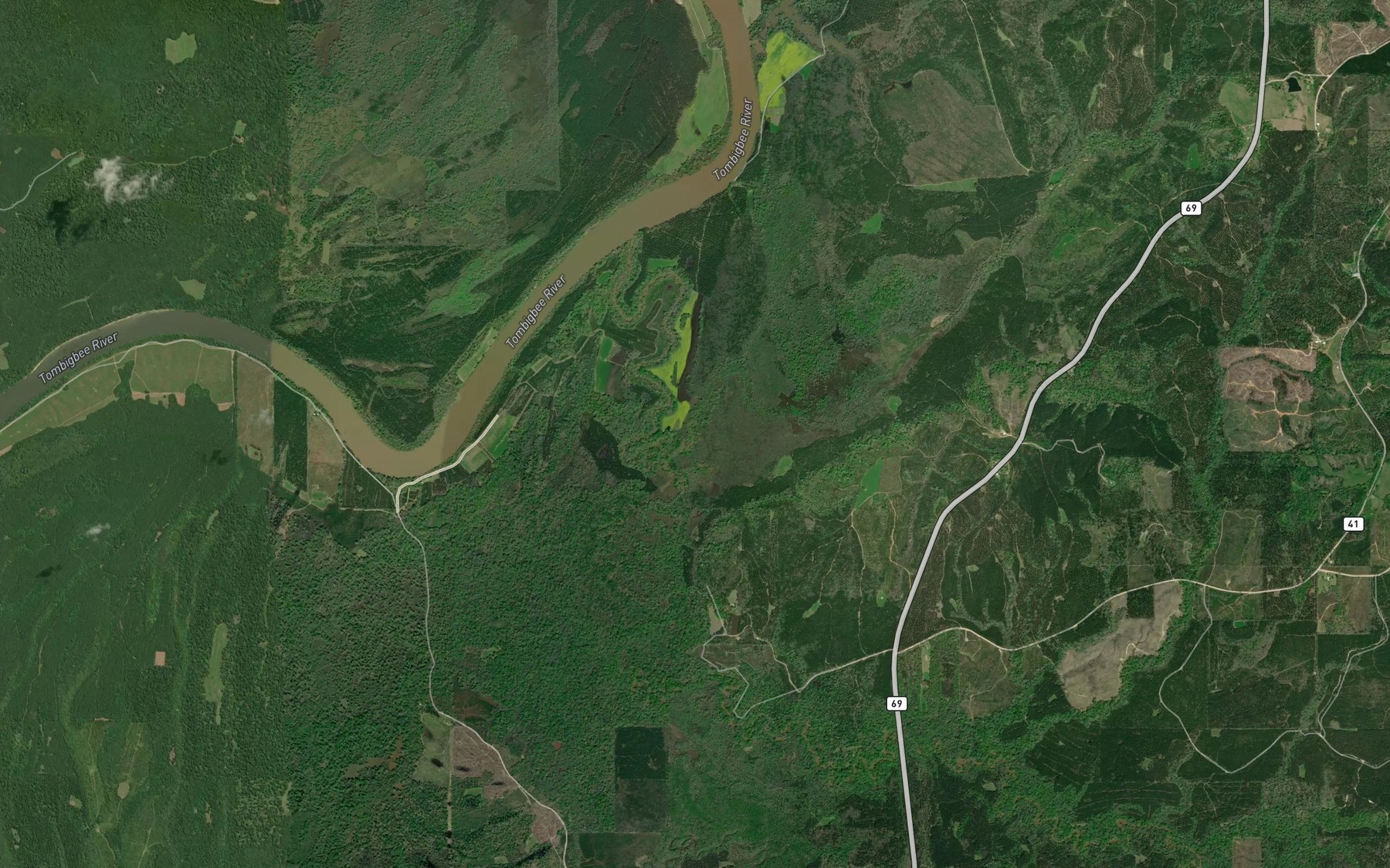 Satellite map of the Sweetwater Creek