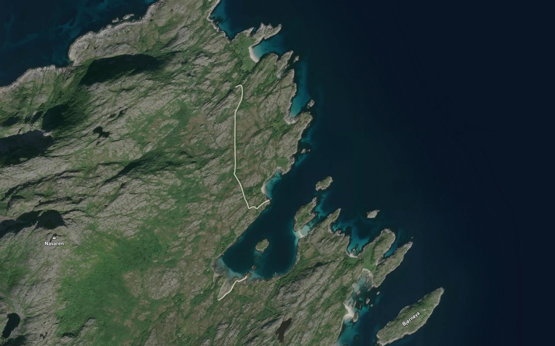Satellite map of the Gronnvika