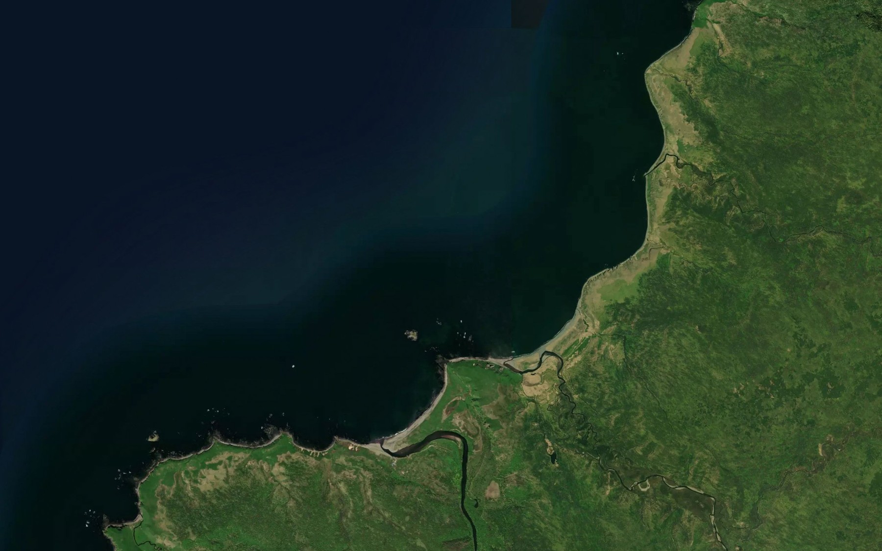 Satellite map of the Bukhta Slavnaya