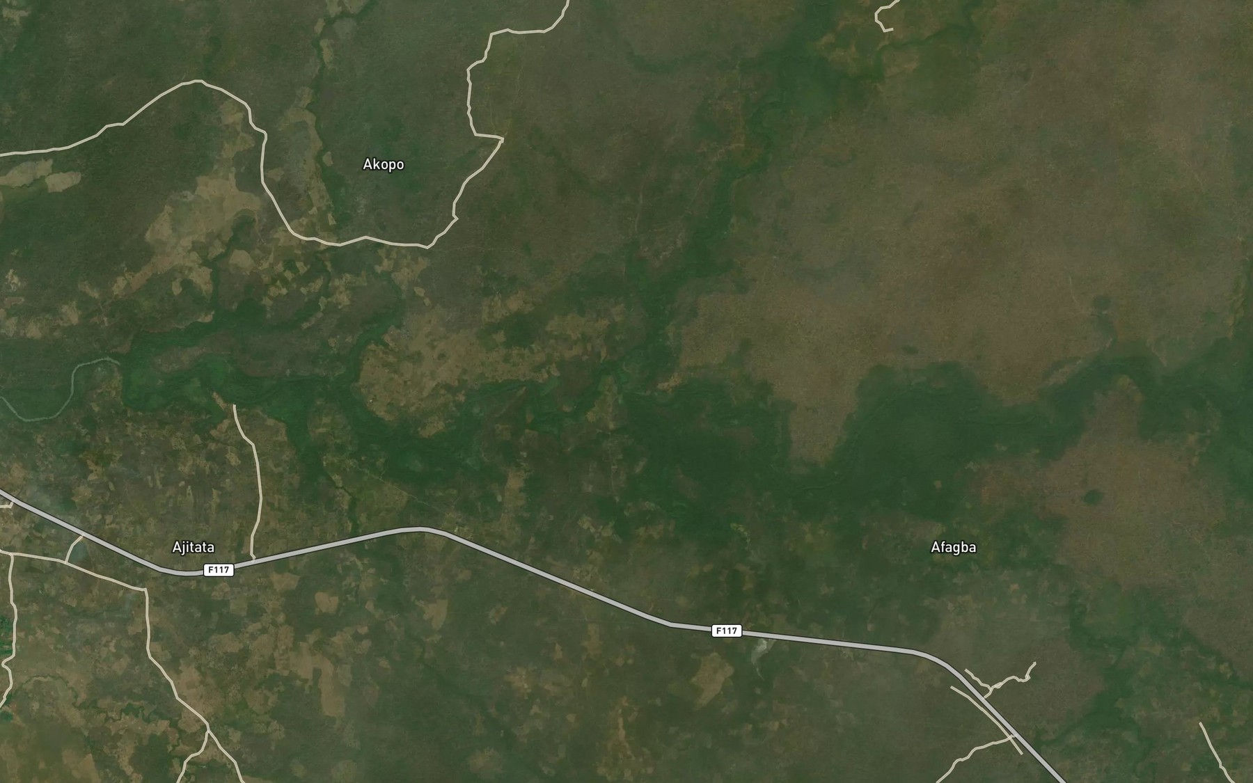 Satellite map of the Okulu River