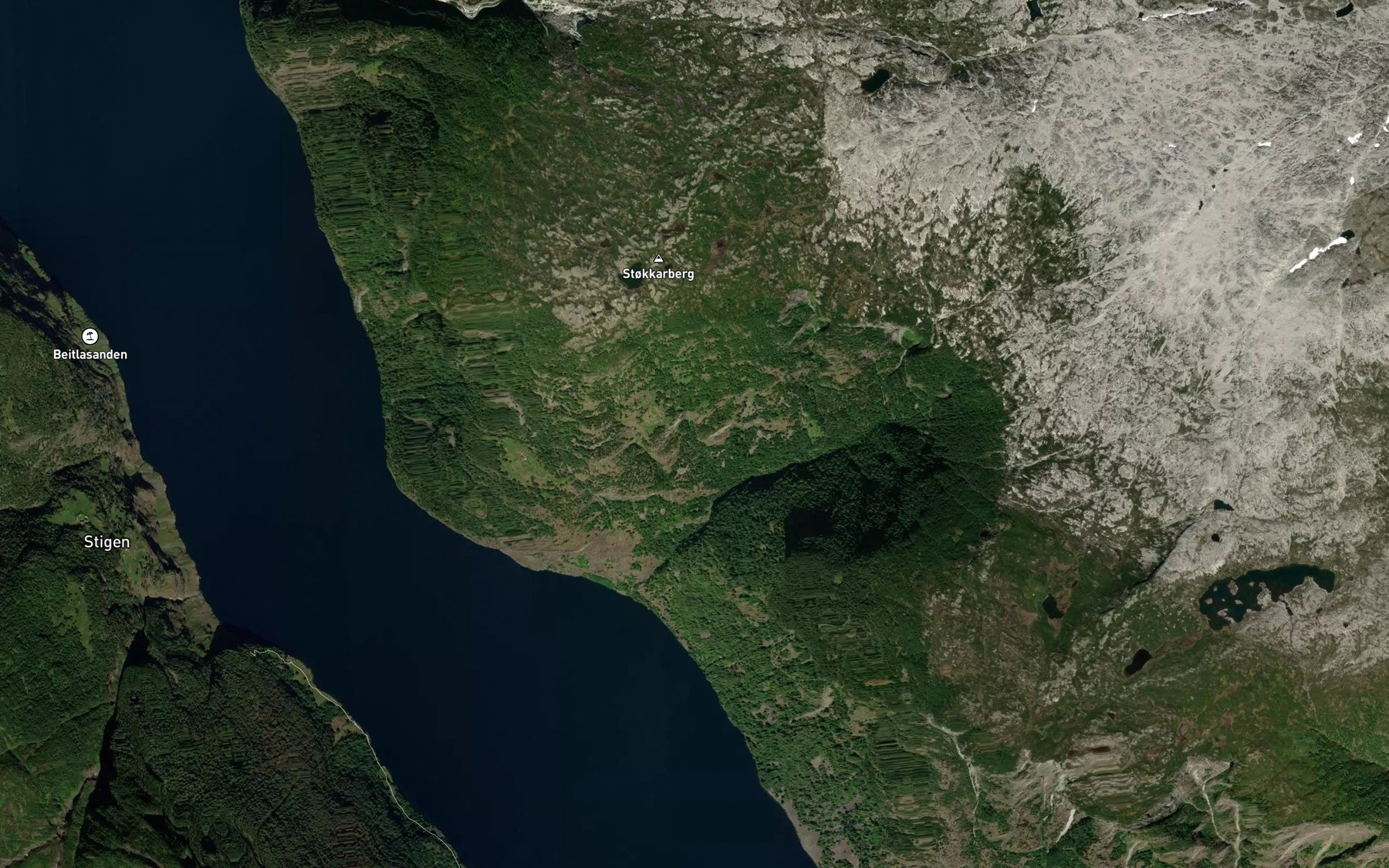 Satellite map of the Storekatlagrovi