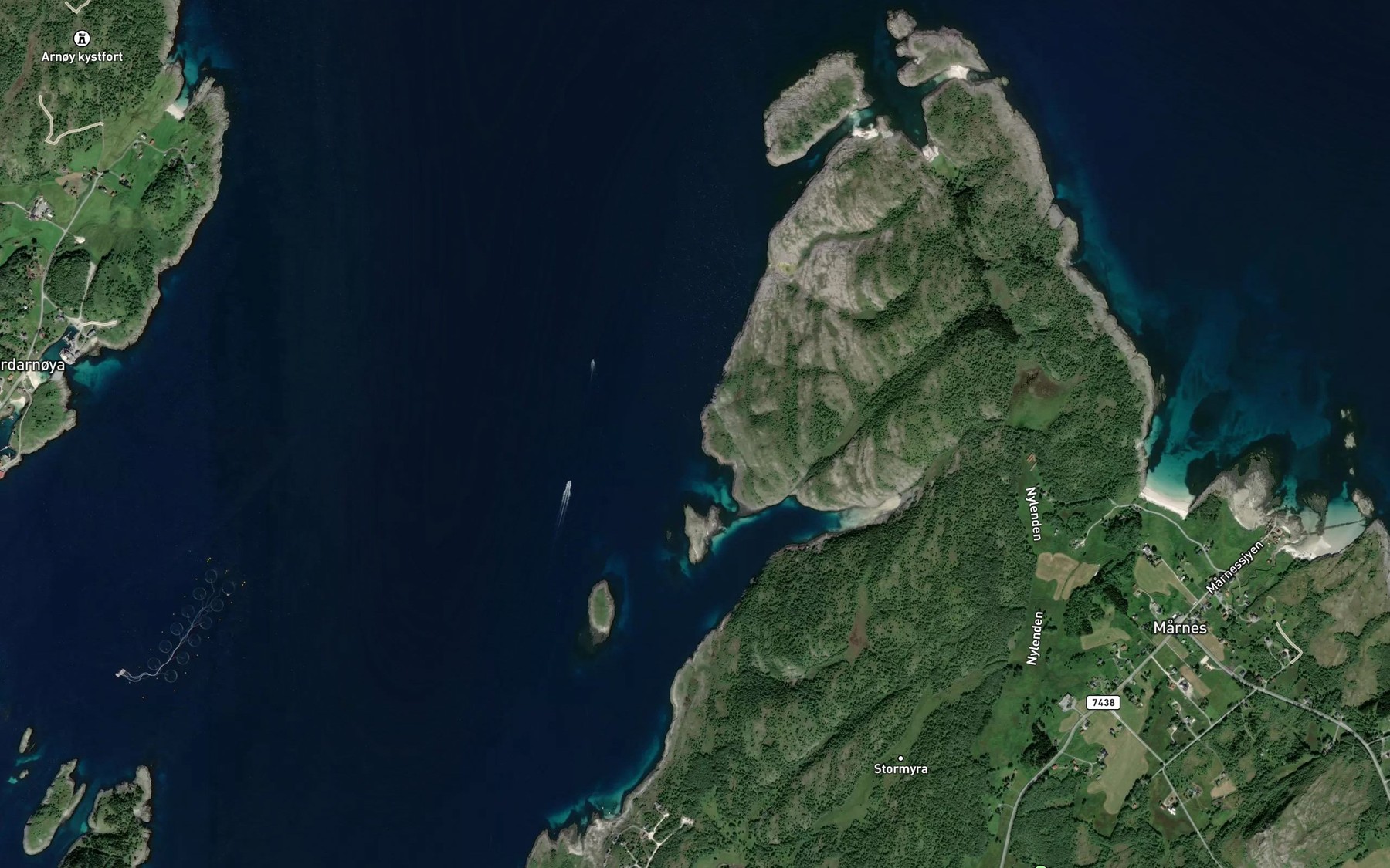 Satellite map of the Storhaugvika