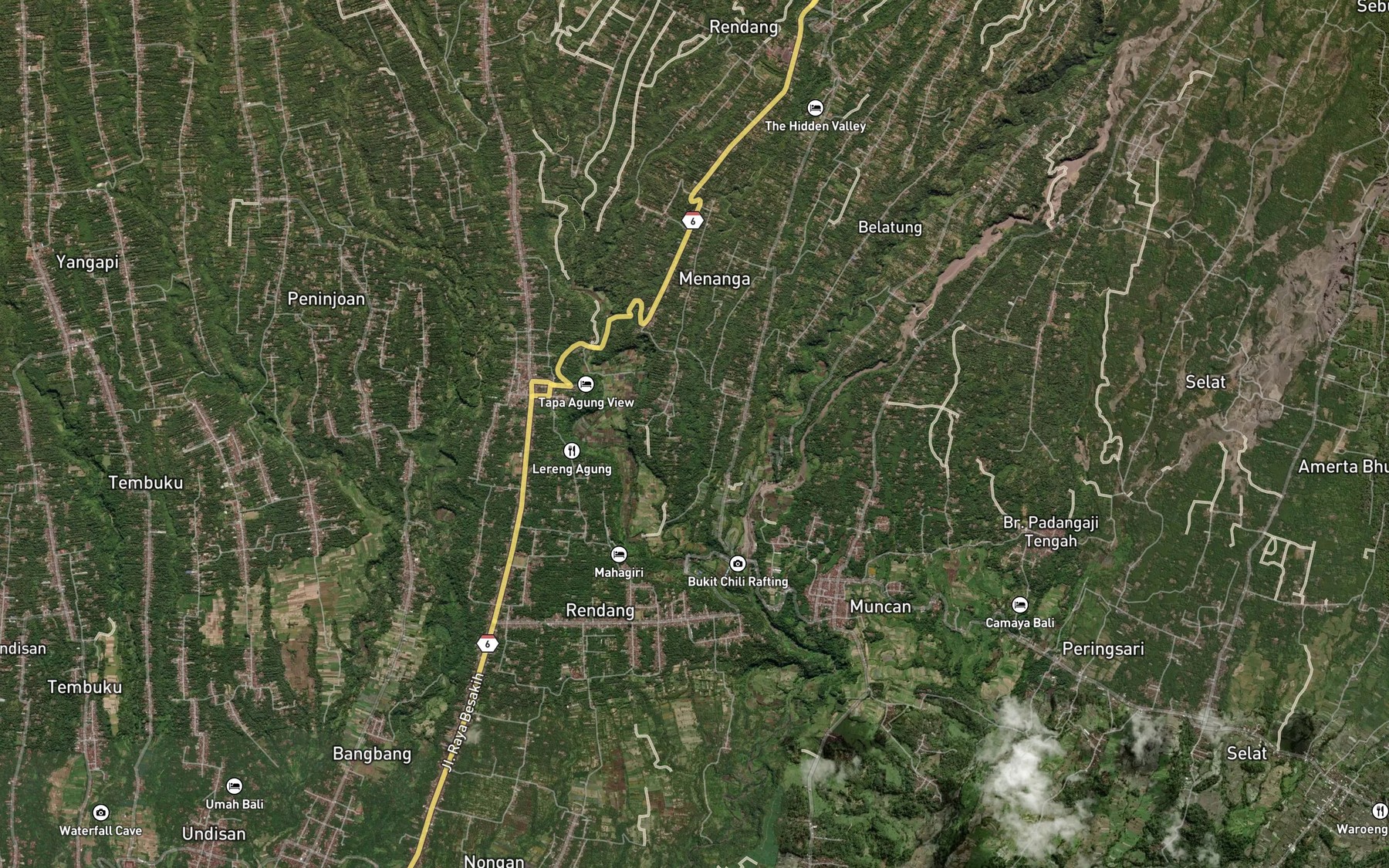 Satellite map of the Tukad Punda