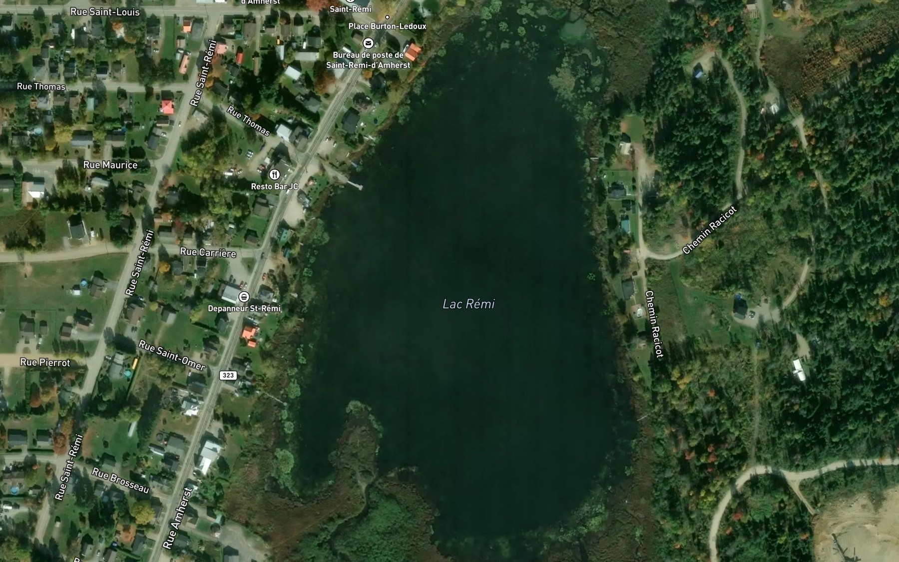Satellite map of the Lac Remi