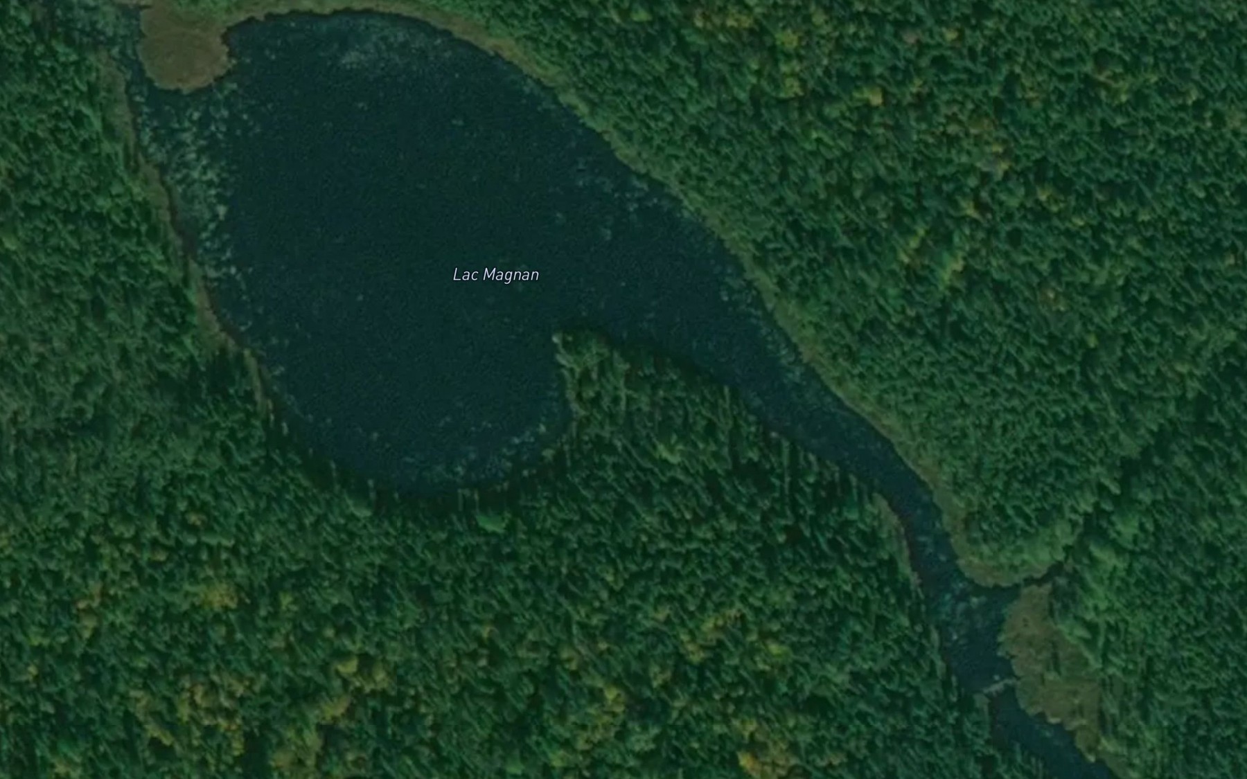 Satellite map of the Lac Magnan