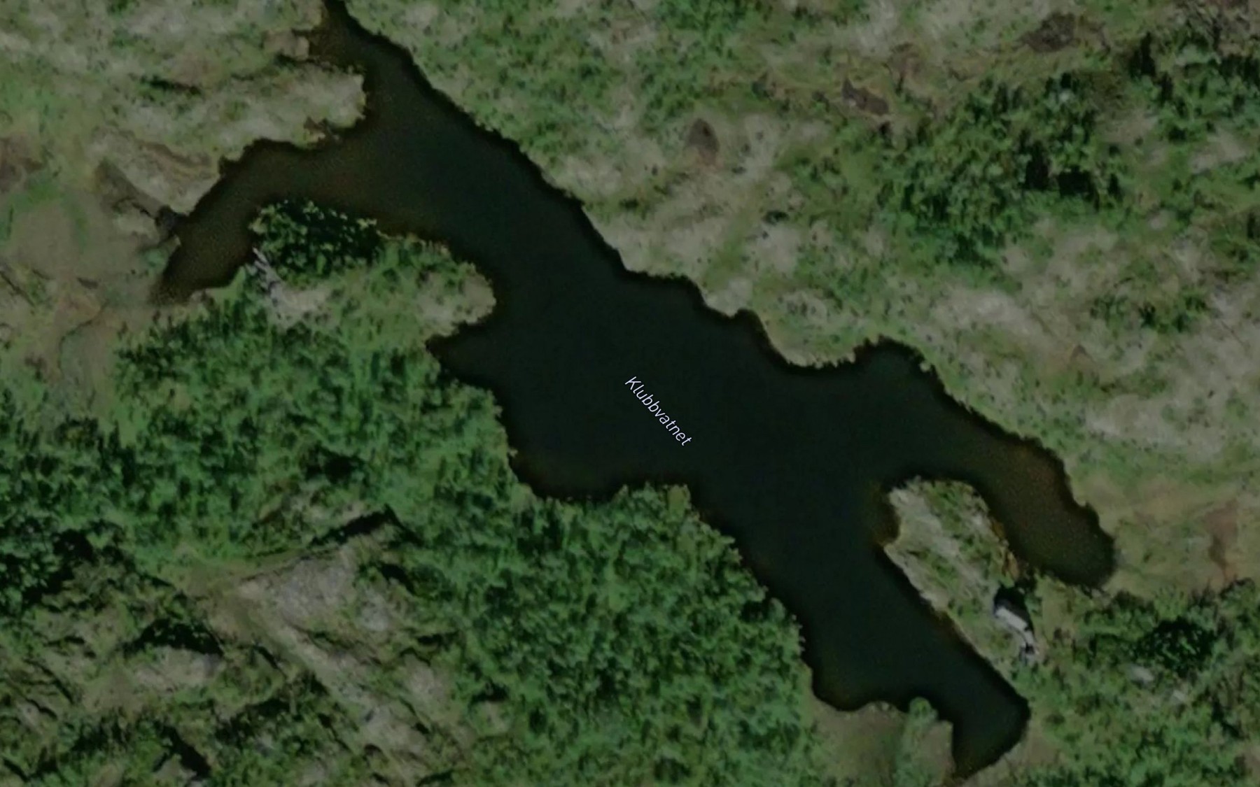 Satellite map of the Klubbvatnet