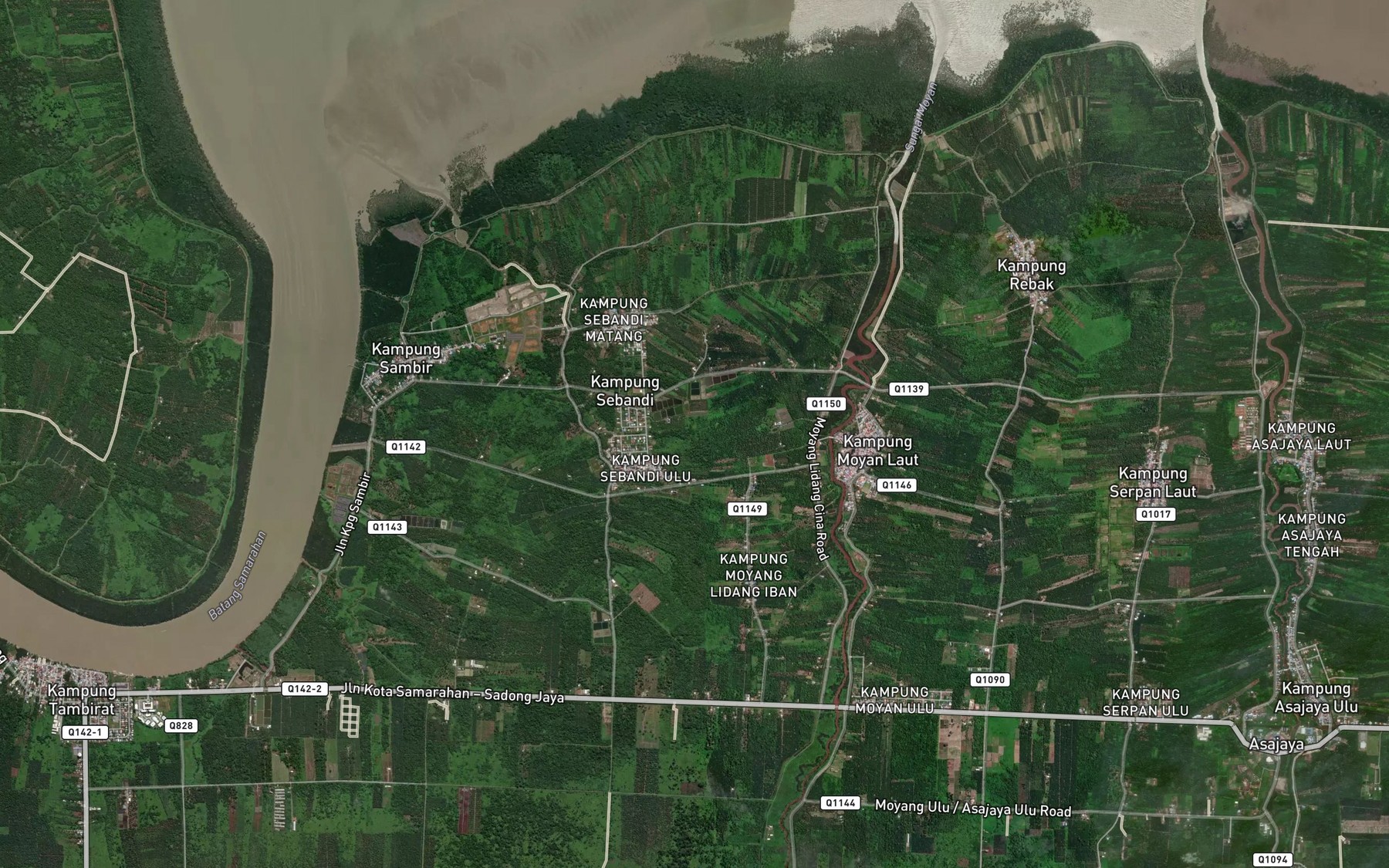 Satellite map of the Sungai Belian