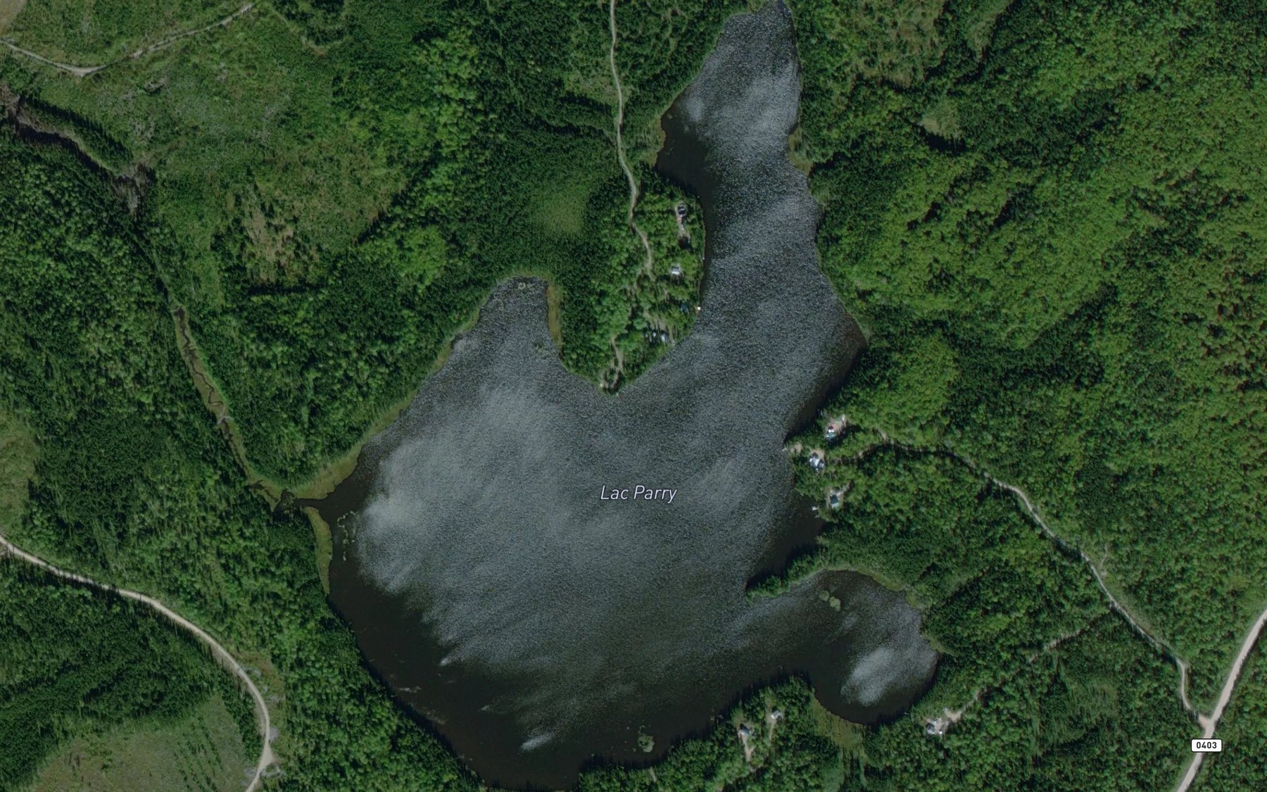 Satellite map of the Lac Parry