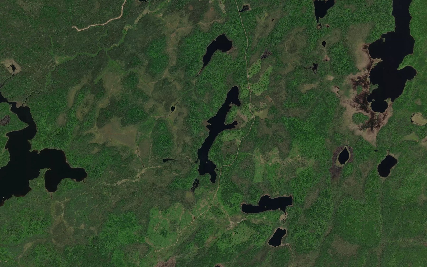 Satellite map of the Slot Lake