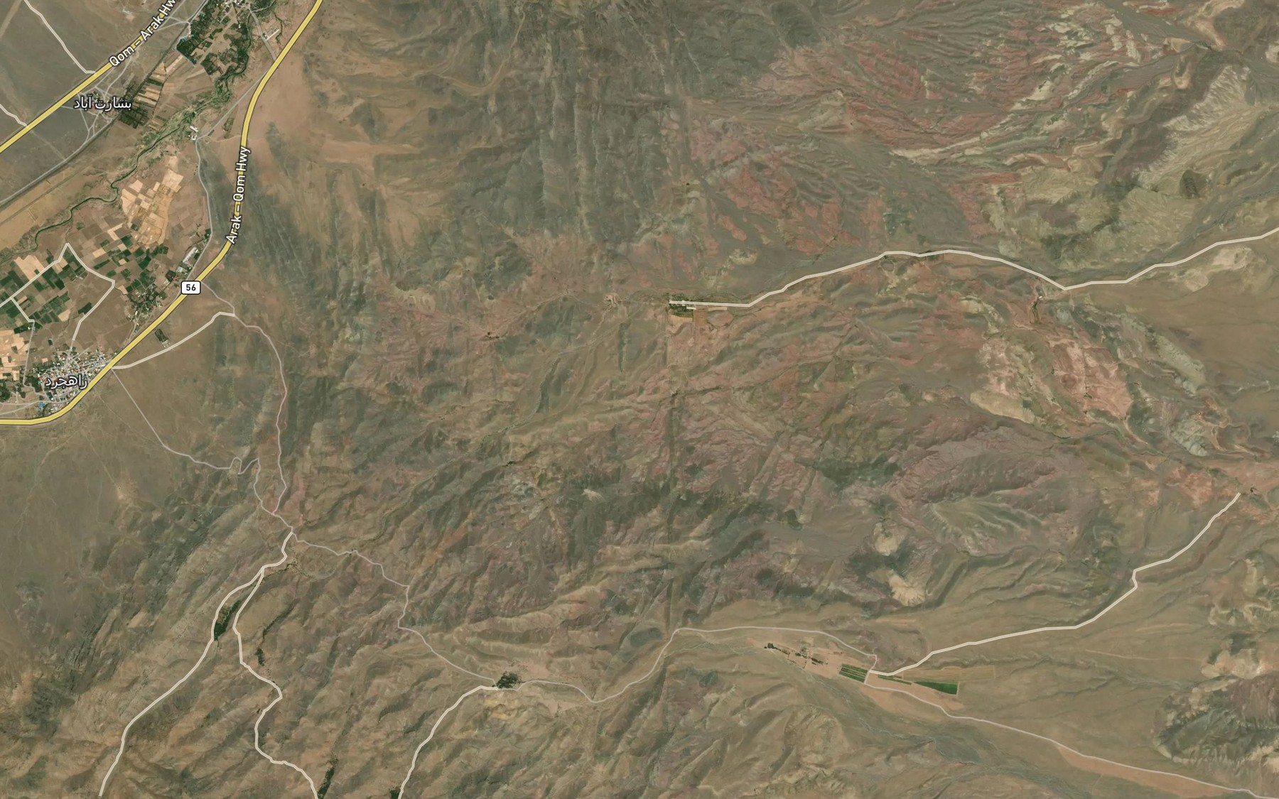 Satellite map of the Cheshmeh-ye Mirabad