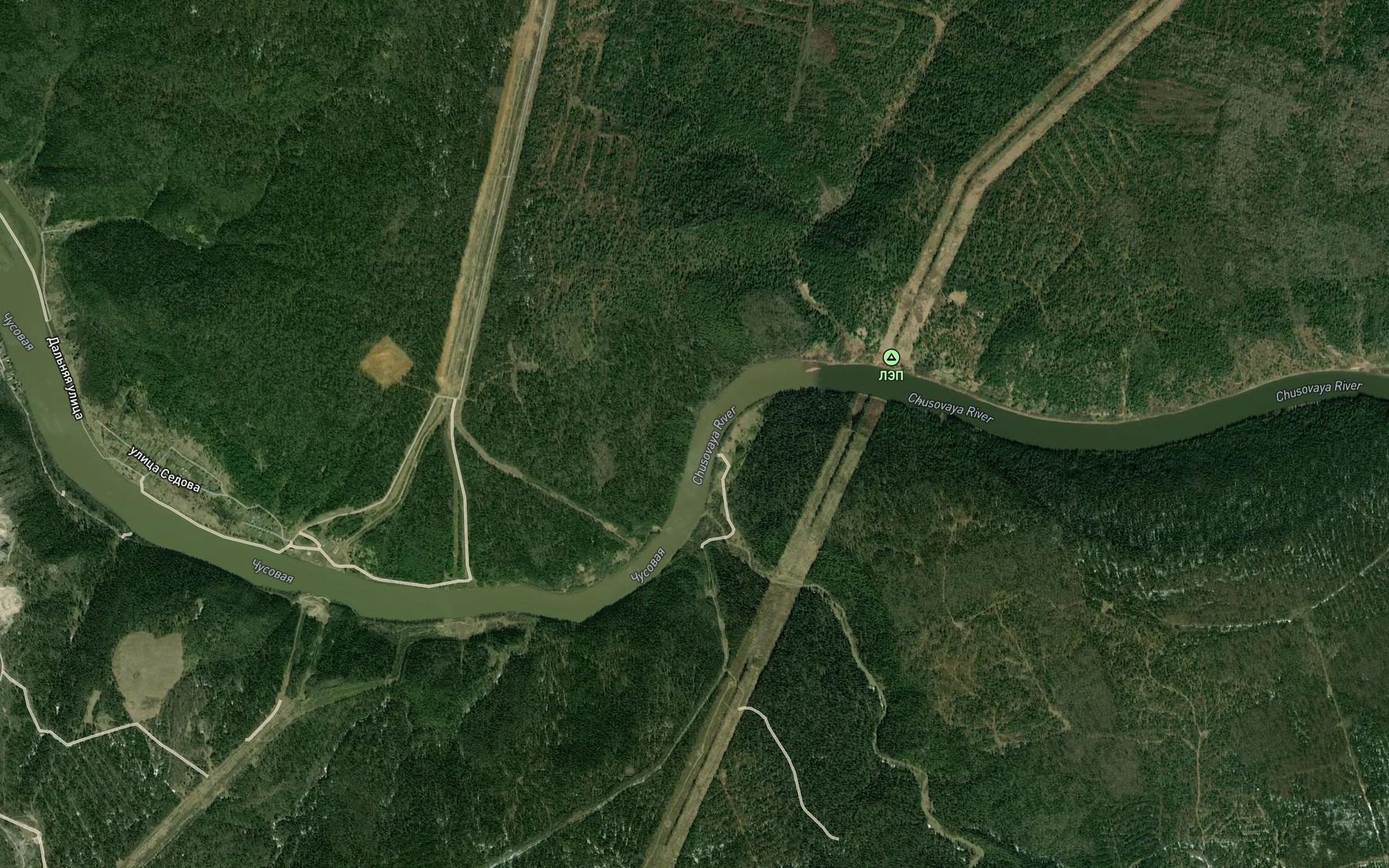 Satellite map of the Malyy Vashkor