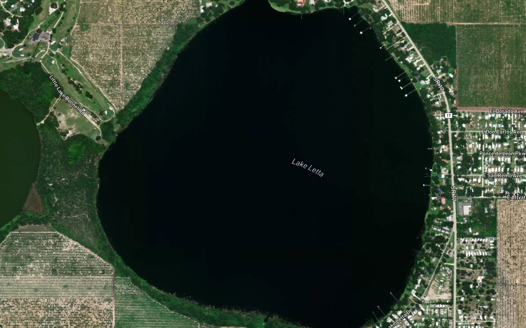 Satellite map of the Lake Letta