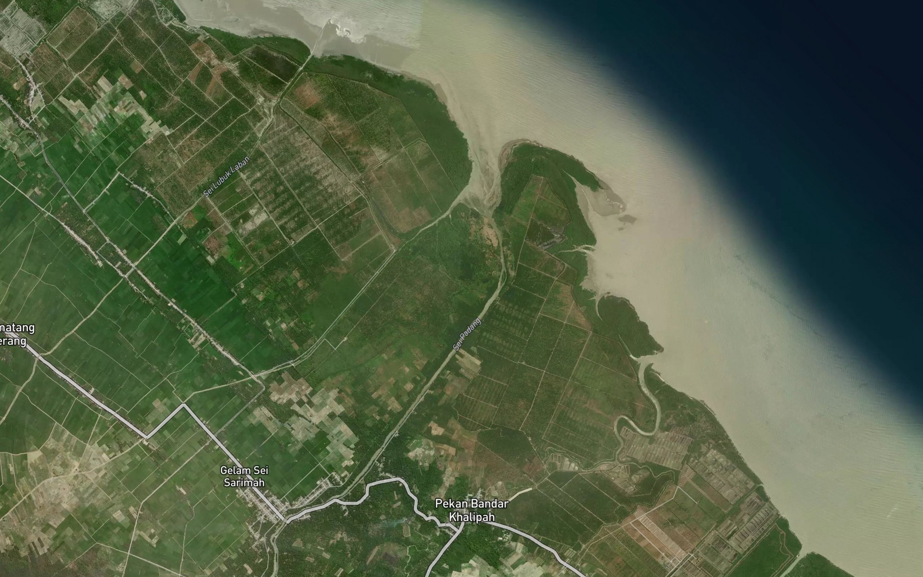 Satellite map of the Sungai Ielotong