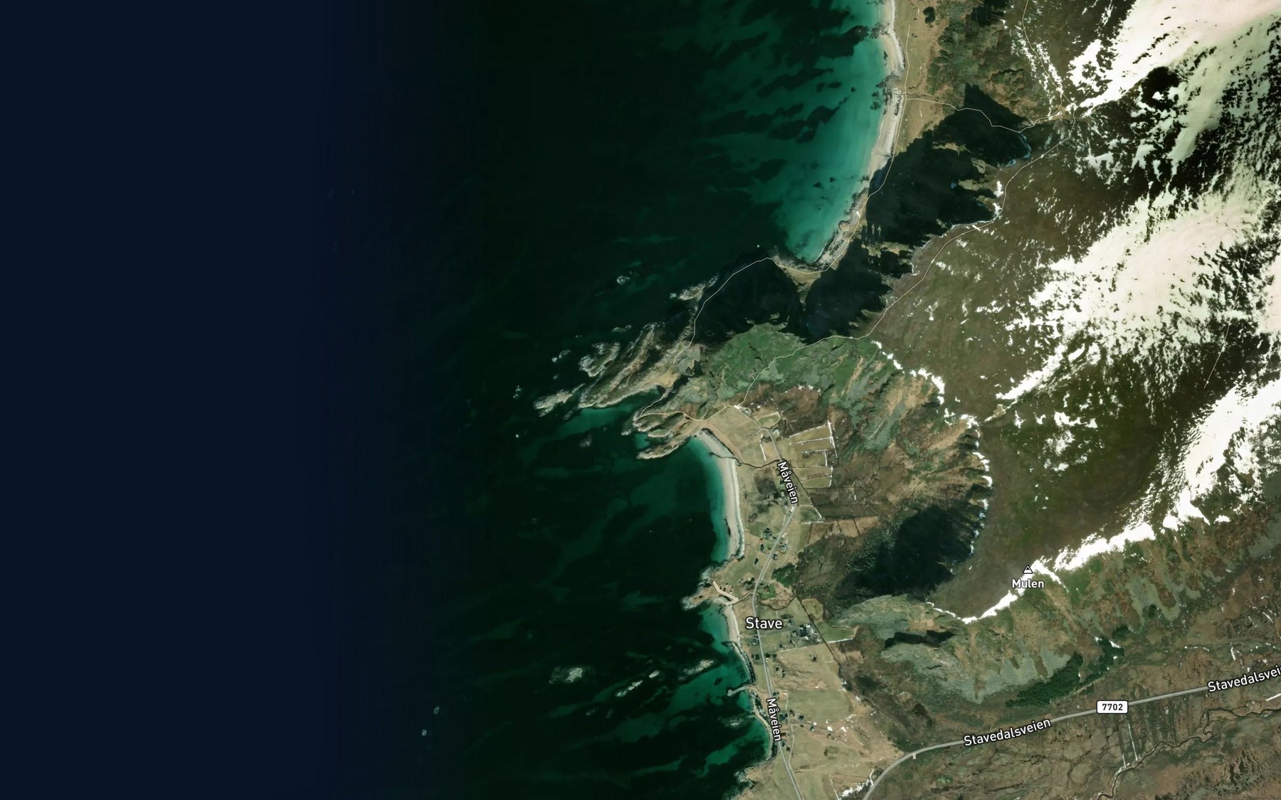 Satellite map of the Hestvika
