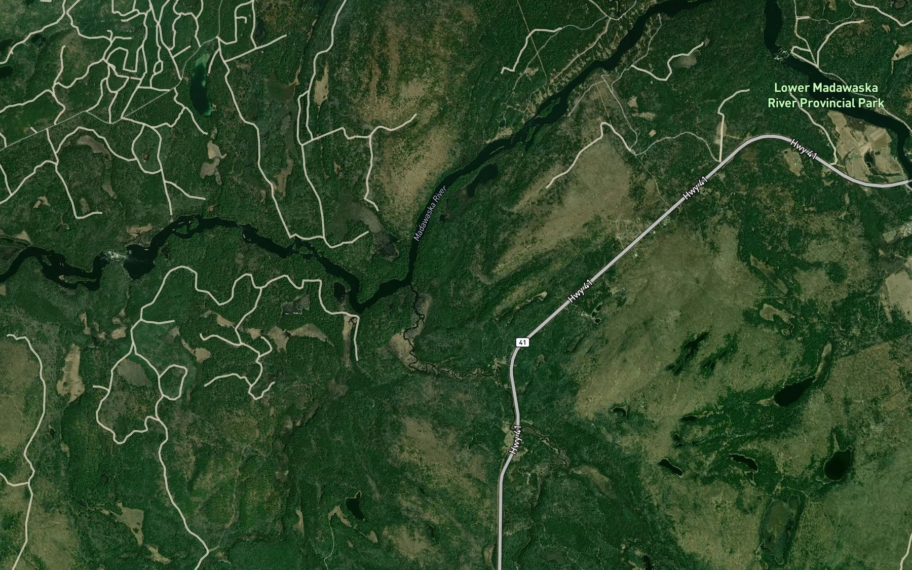 Satellite map of the Hydes Creek
