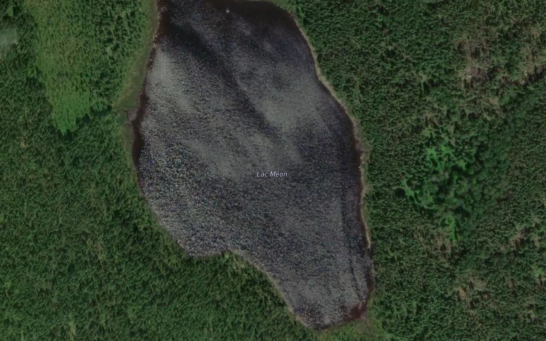 Satellite map of the Lac Meon