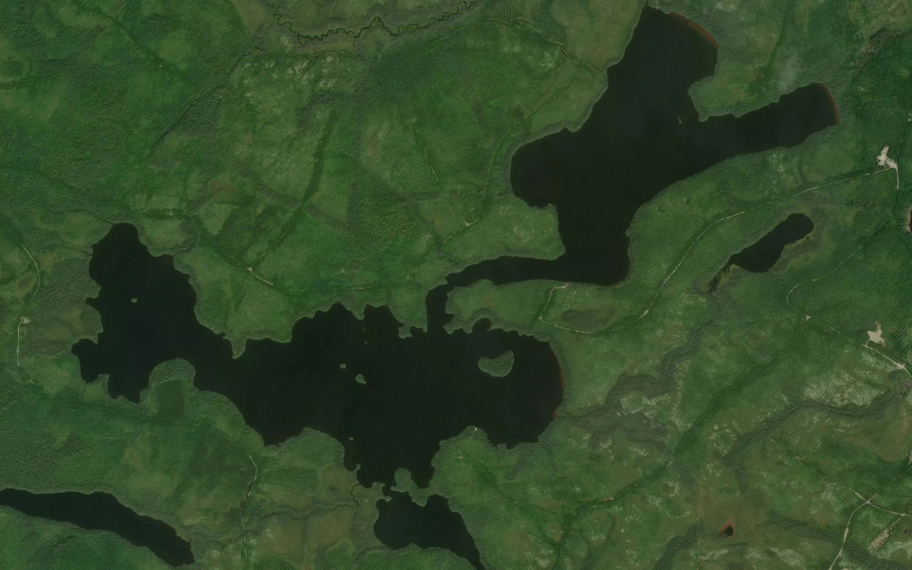Satellite map of the Lac Thubiere