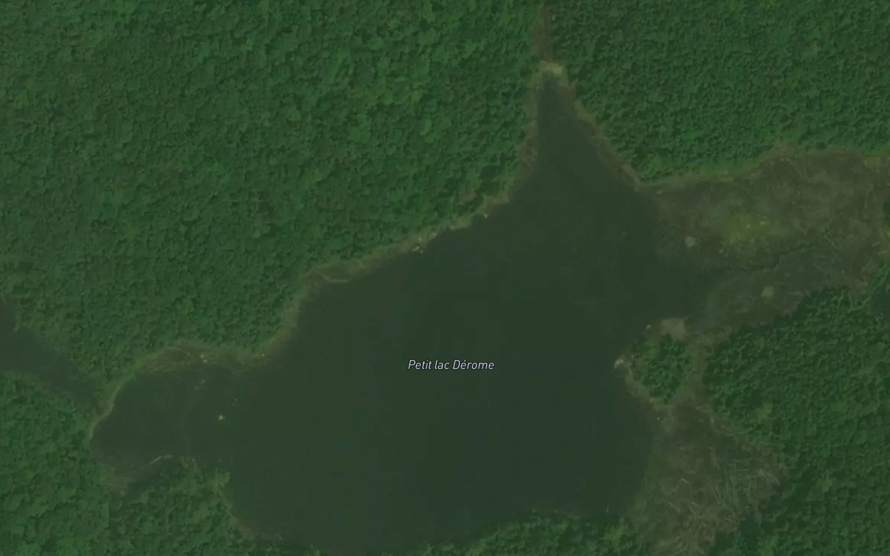 Satellite map of the Petit lac Derome
