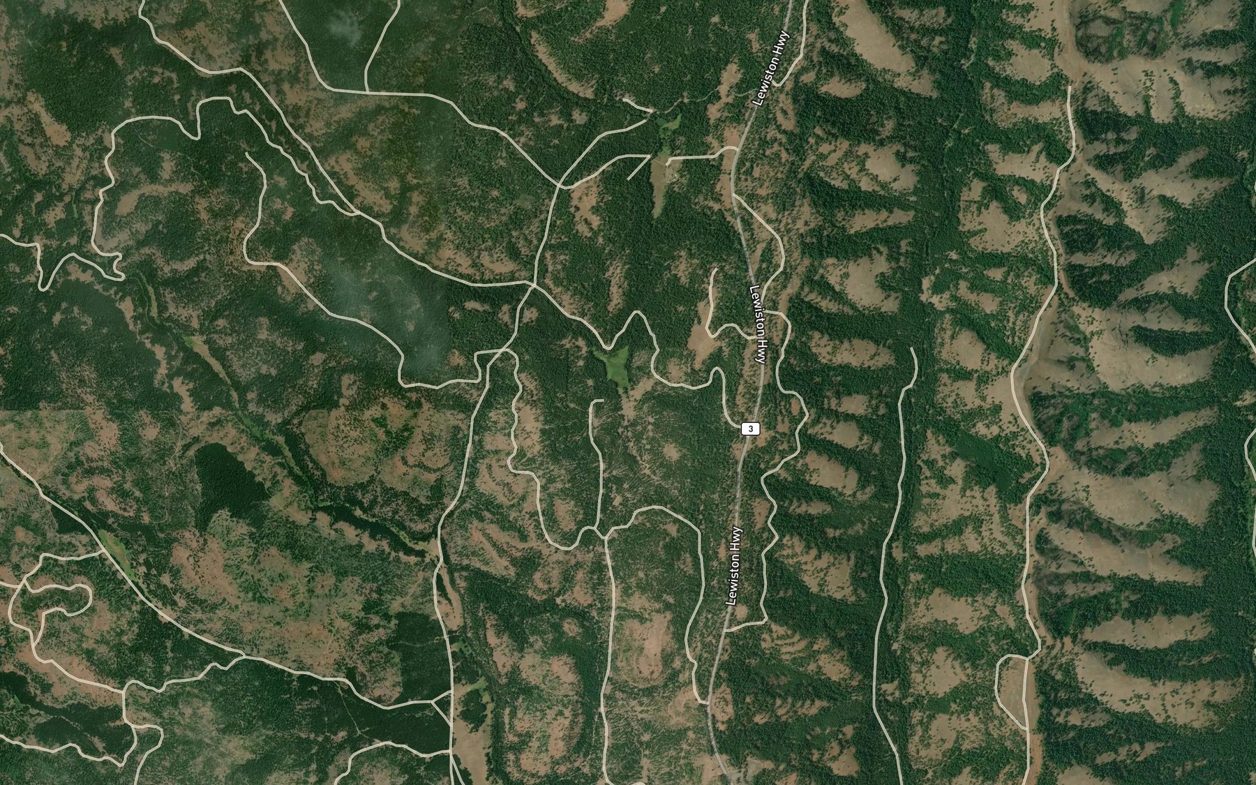 Satellite map of the Hidaway Spring