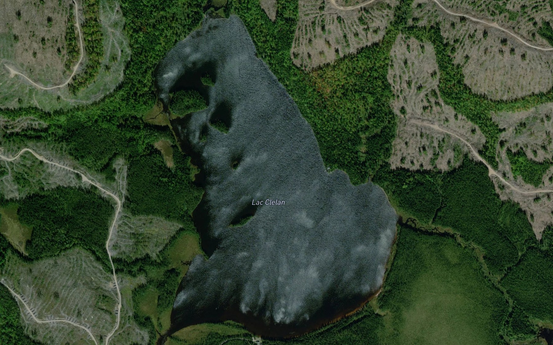 Satellite map of the Lac Clelan
