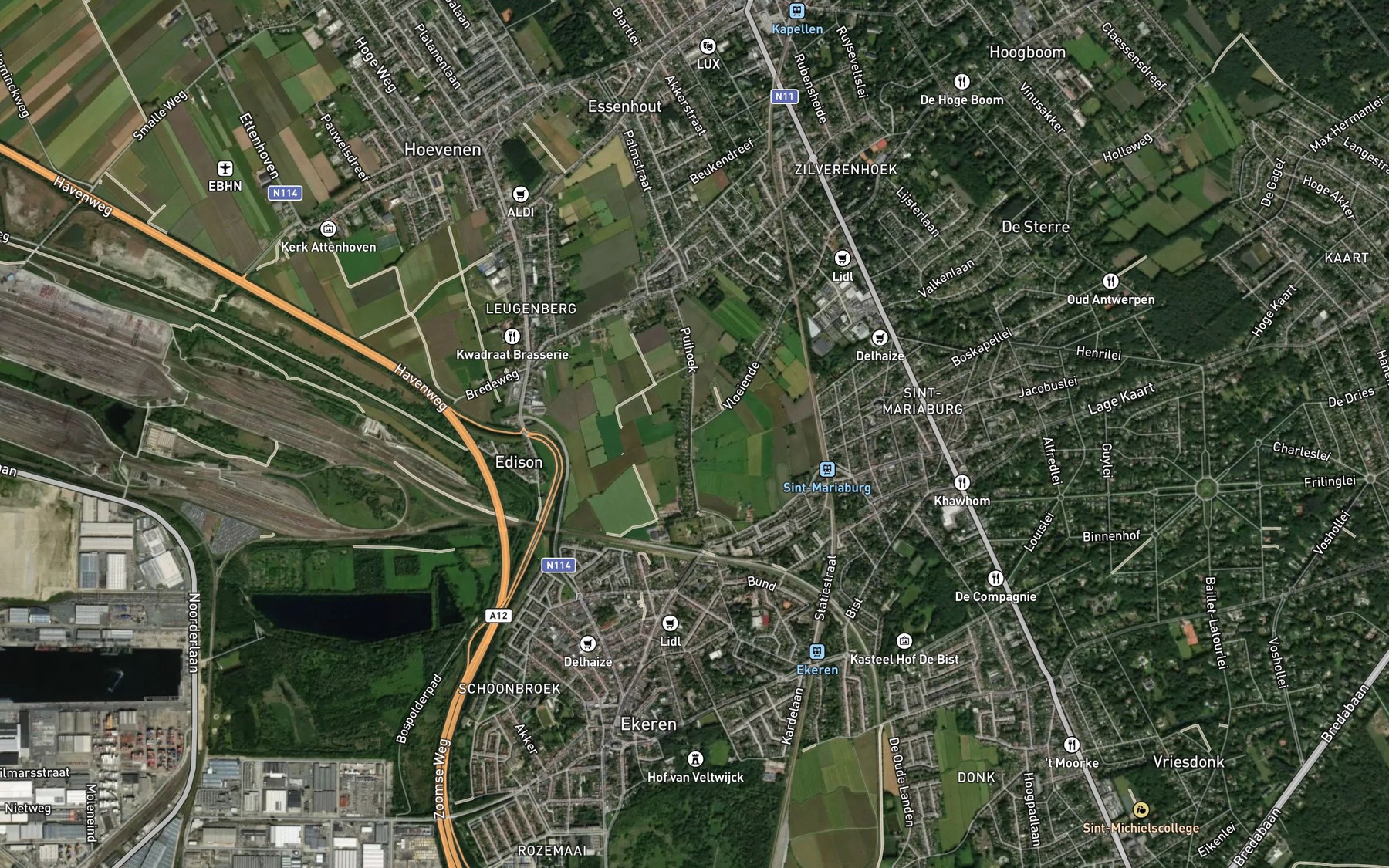 Satellite map of the Kaartsebeek