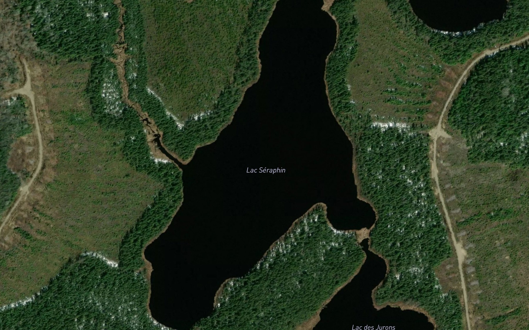 Satellite map of the Lac Seraphin