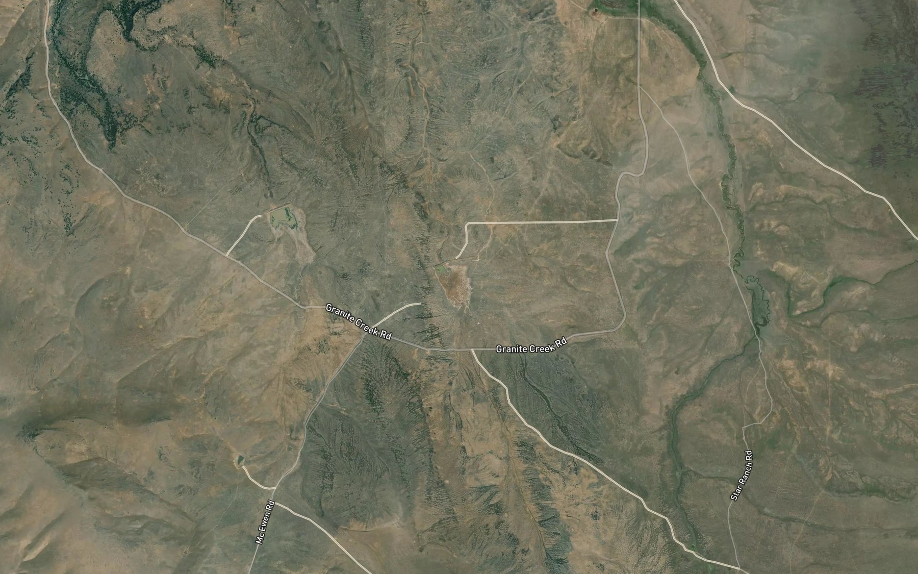 Satellite map of the Walls Reservoir