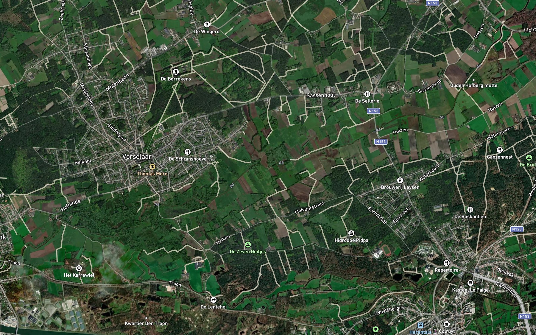Satellite map of the Bosbeek