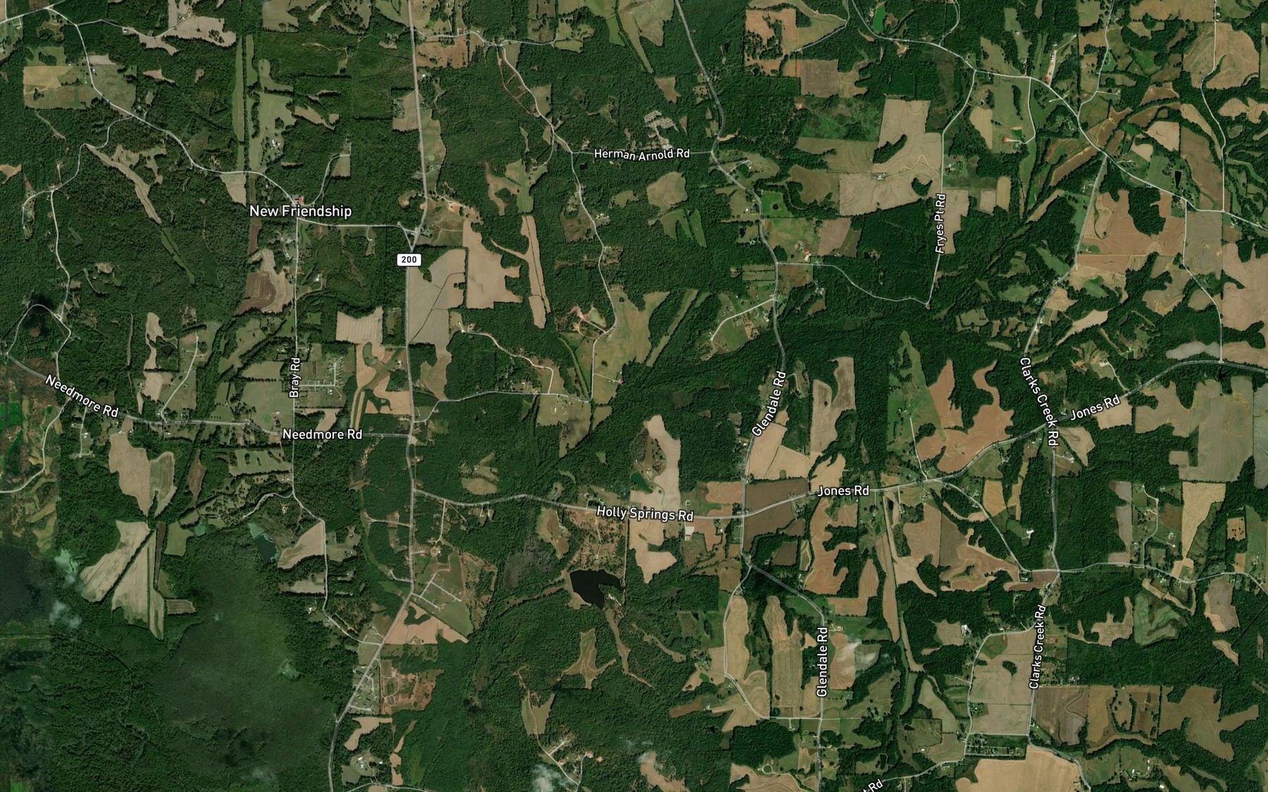 Satellite map of the Cypress Creek