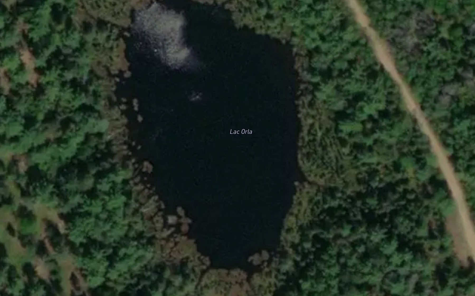 Satellite map of the Lac Orla