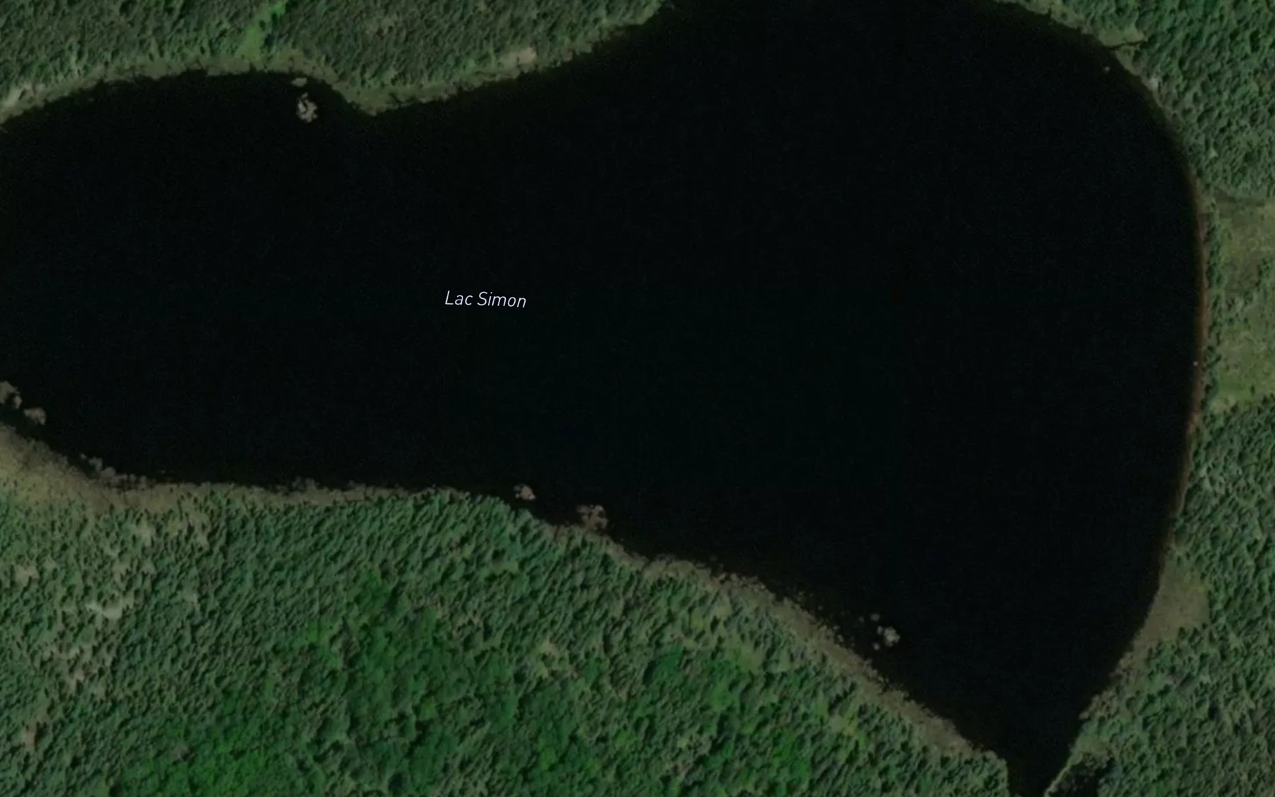 Satellite map of the Lac Simon