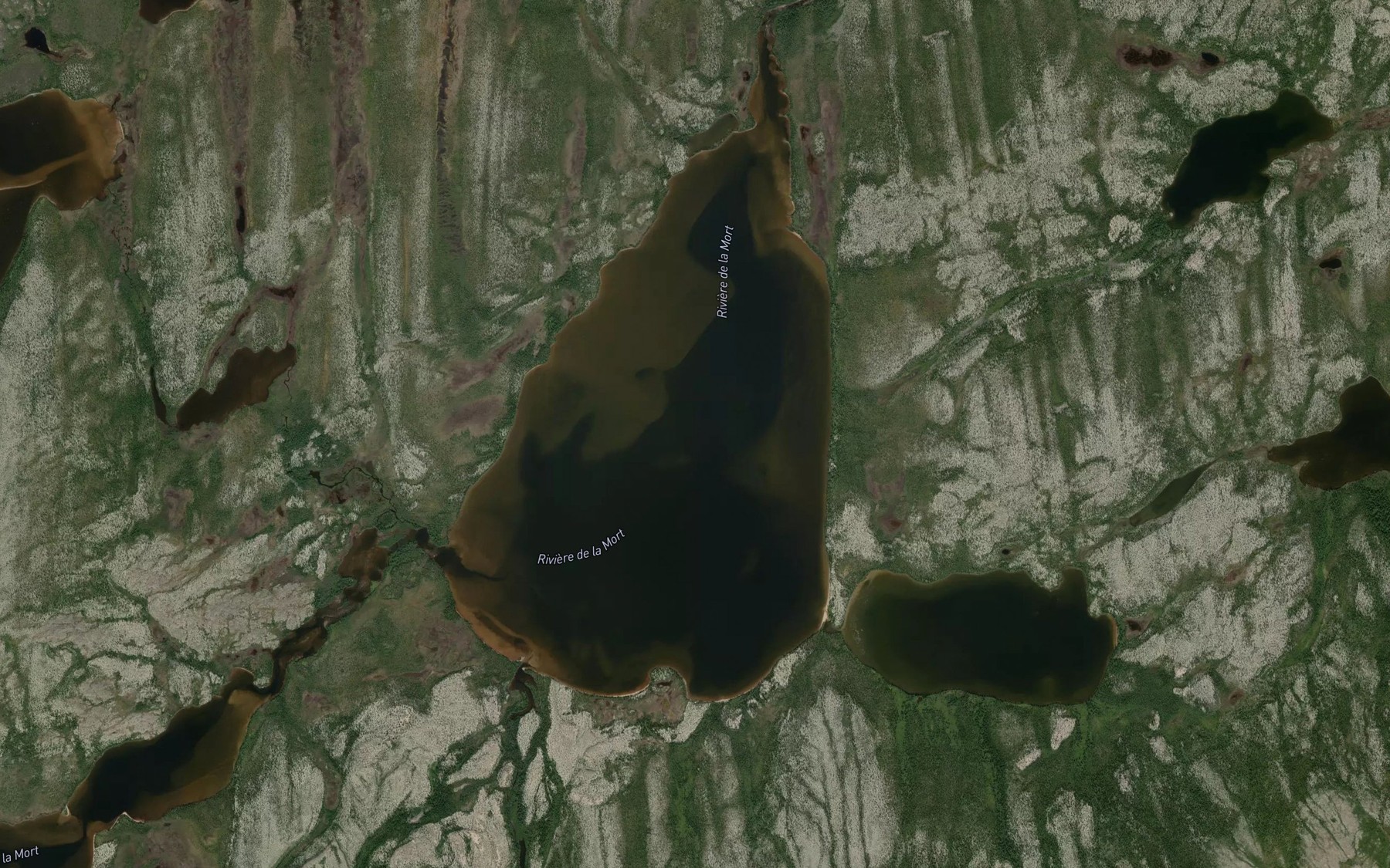 Satellite map of the Lac Wawiyusi Anatwayach