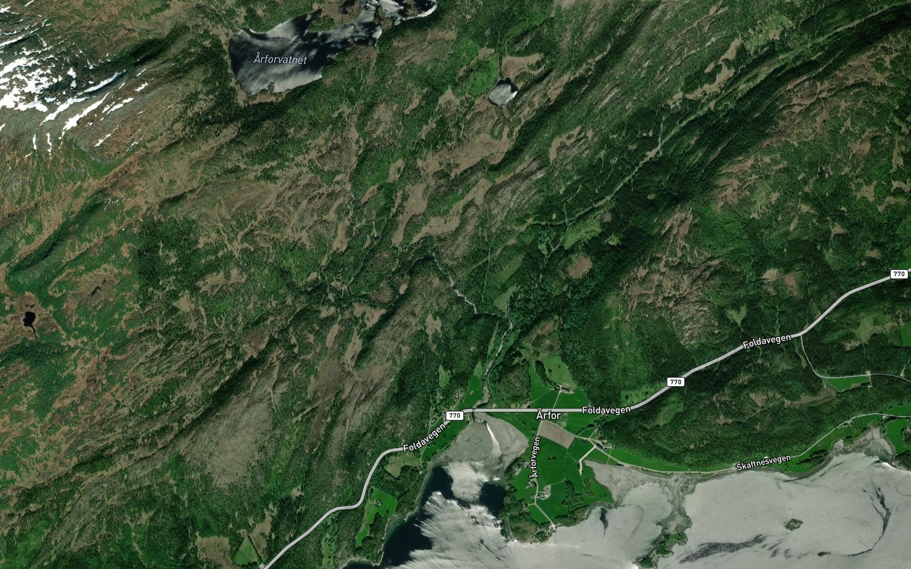 Satellite map of the Arforelva