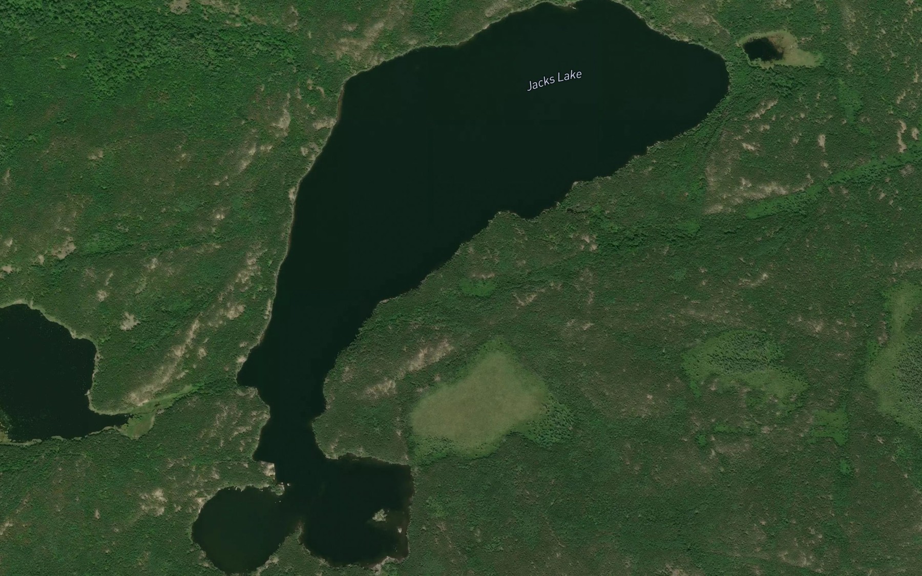 Satellite map of the Jacks Lake