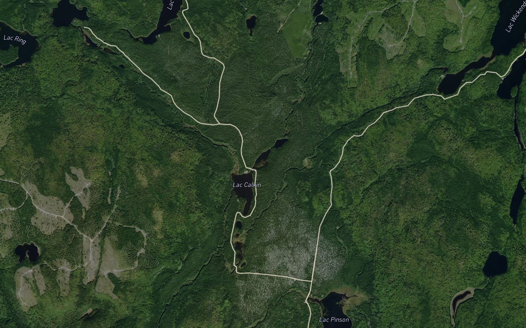 Satellite map of the Baie Clover