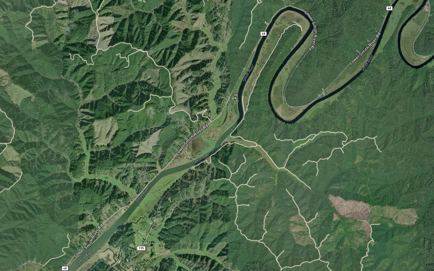 Satellite map of the Noel Creek