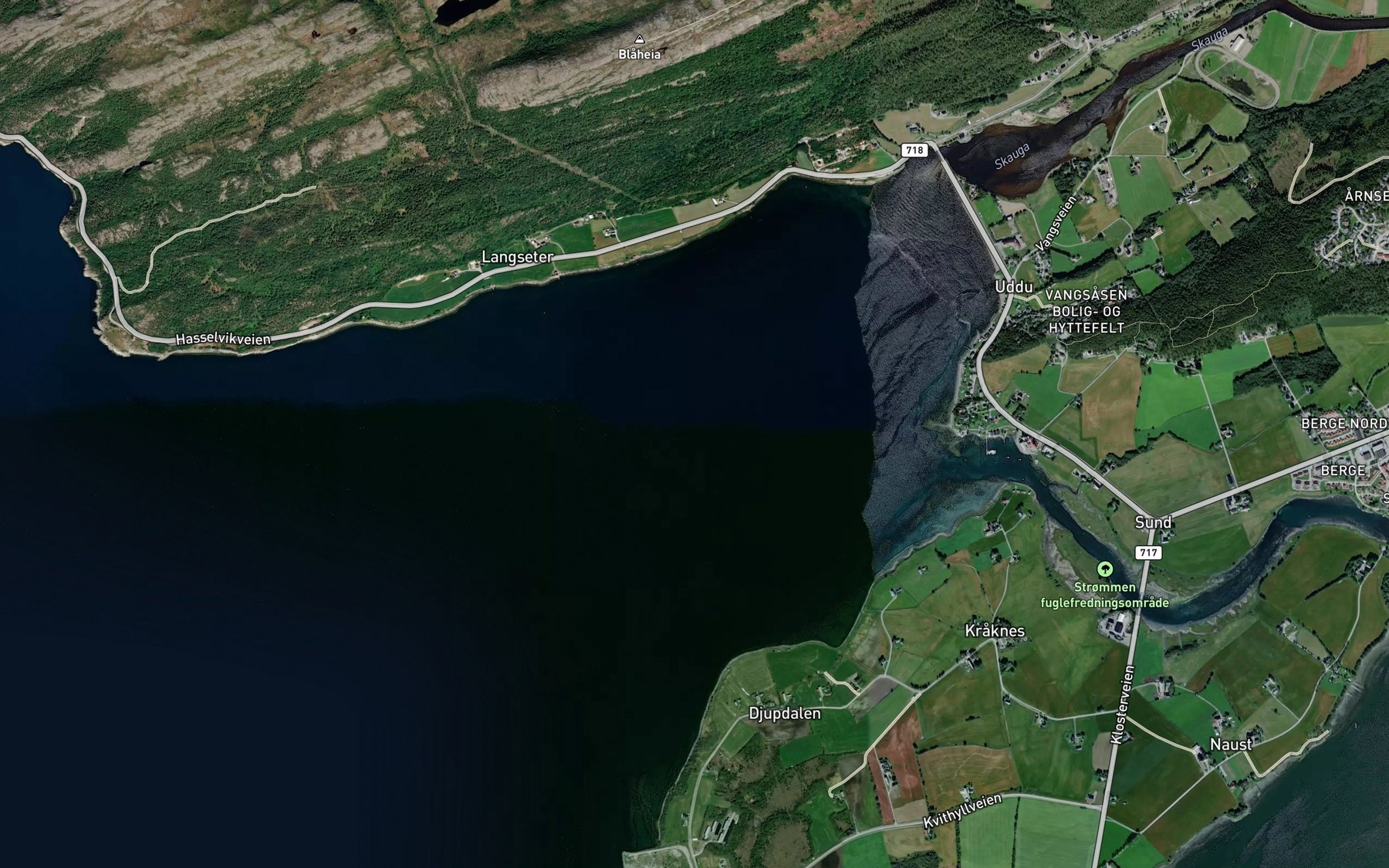 Satellite map of the Strommen