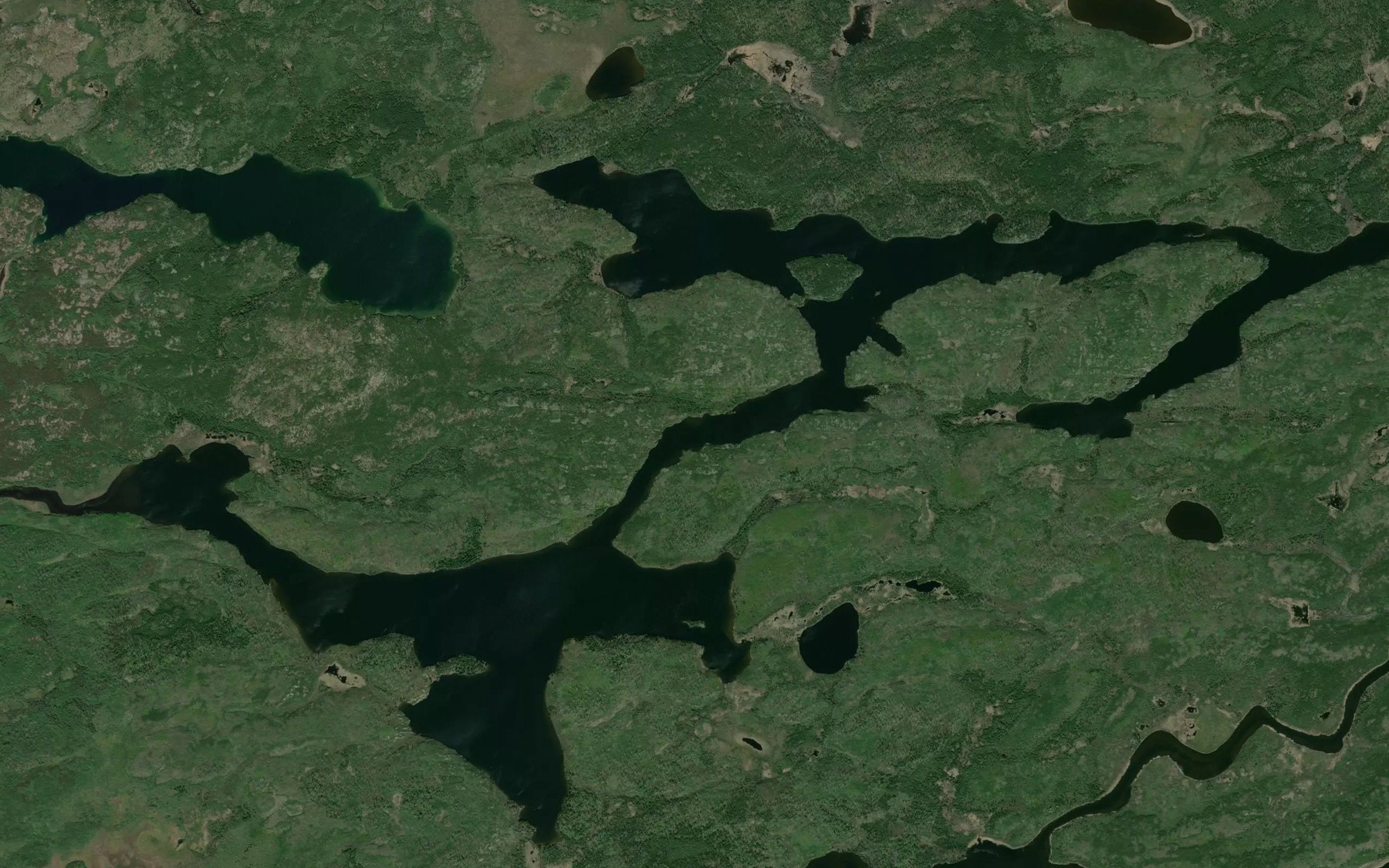 Satellite map of the McLeod Narrows