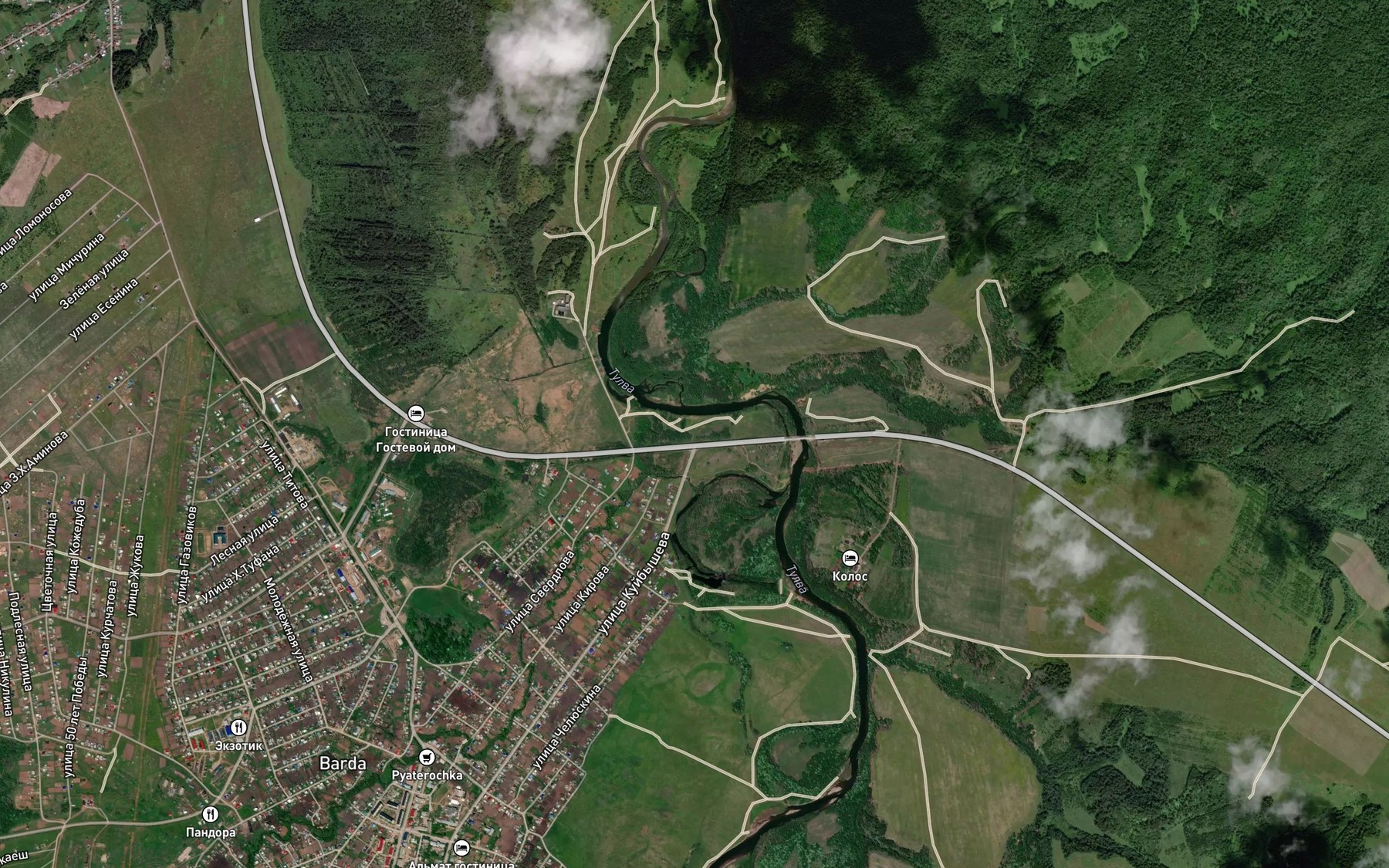 Satellite map of the Kaz'makty