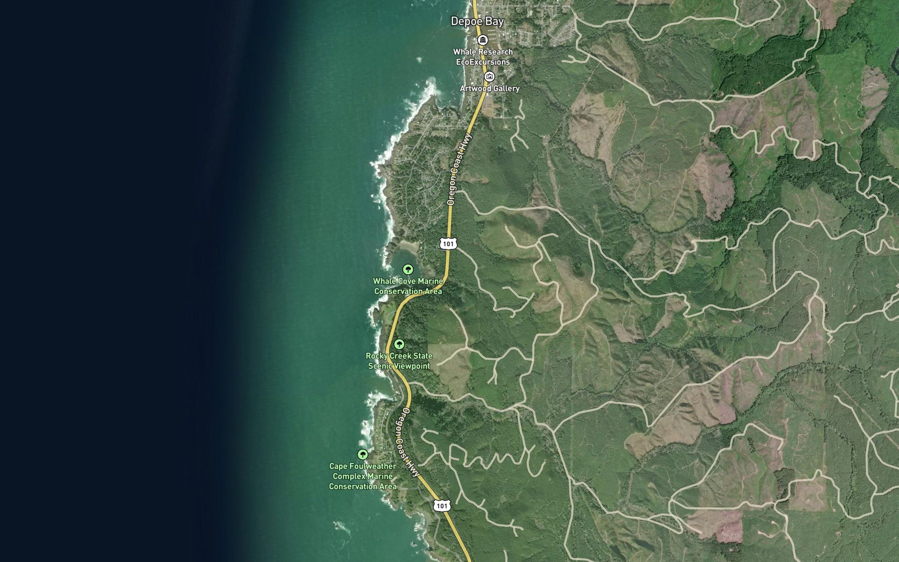 Satellite map of the Deadhorse Creek