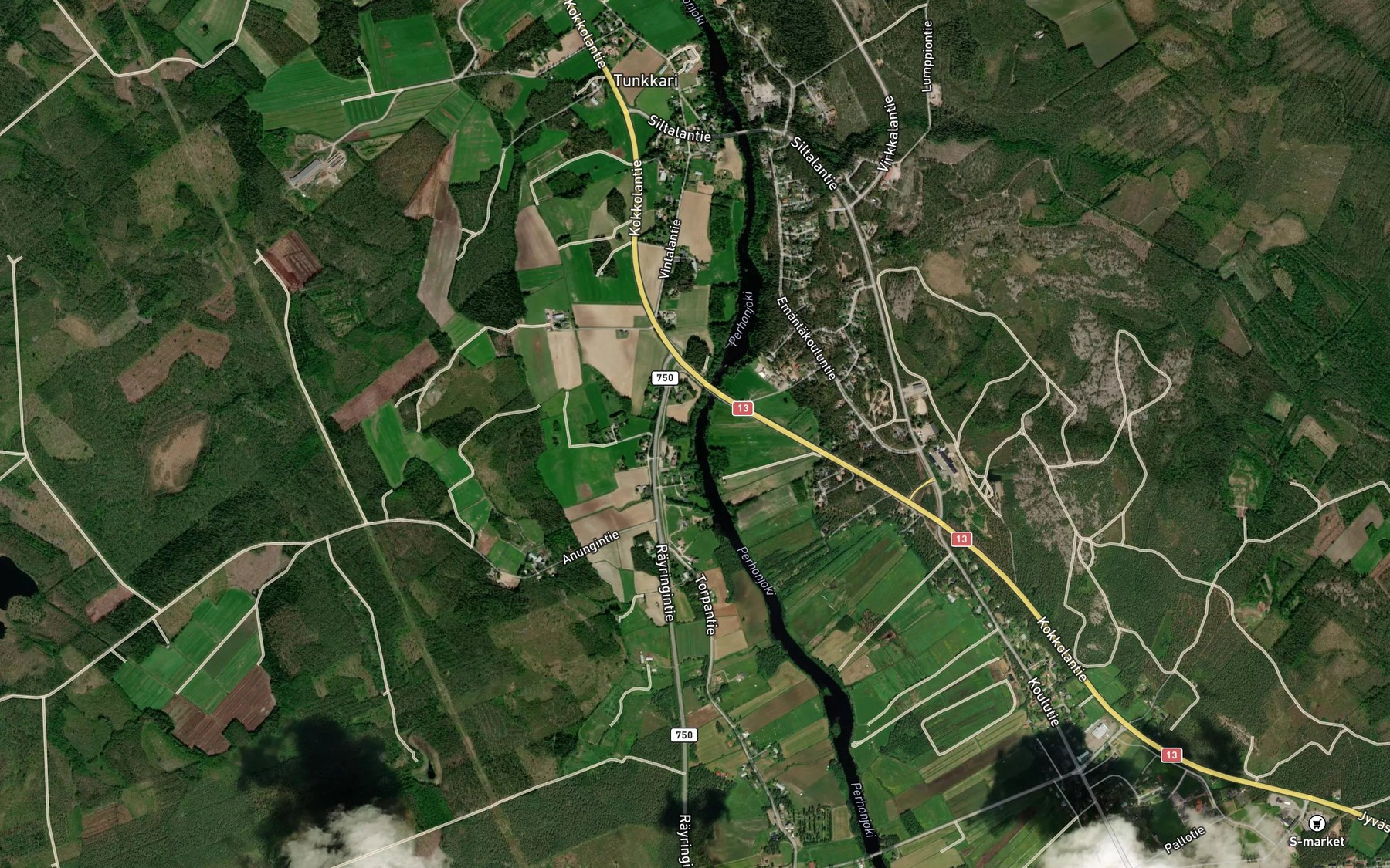 Satellite map of the Pappilanoja